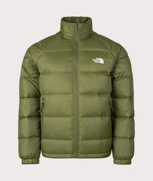 Hydrenalite Hooded Down Jacket in Woodland Green | The North Face | EQVVS | Front shot 