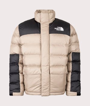 The North Face Limbara Insulated Jacket in Mushroom Grey at EQVVS Menswear. Front shot. 