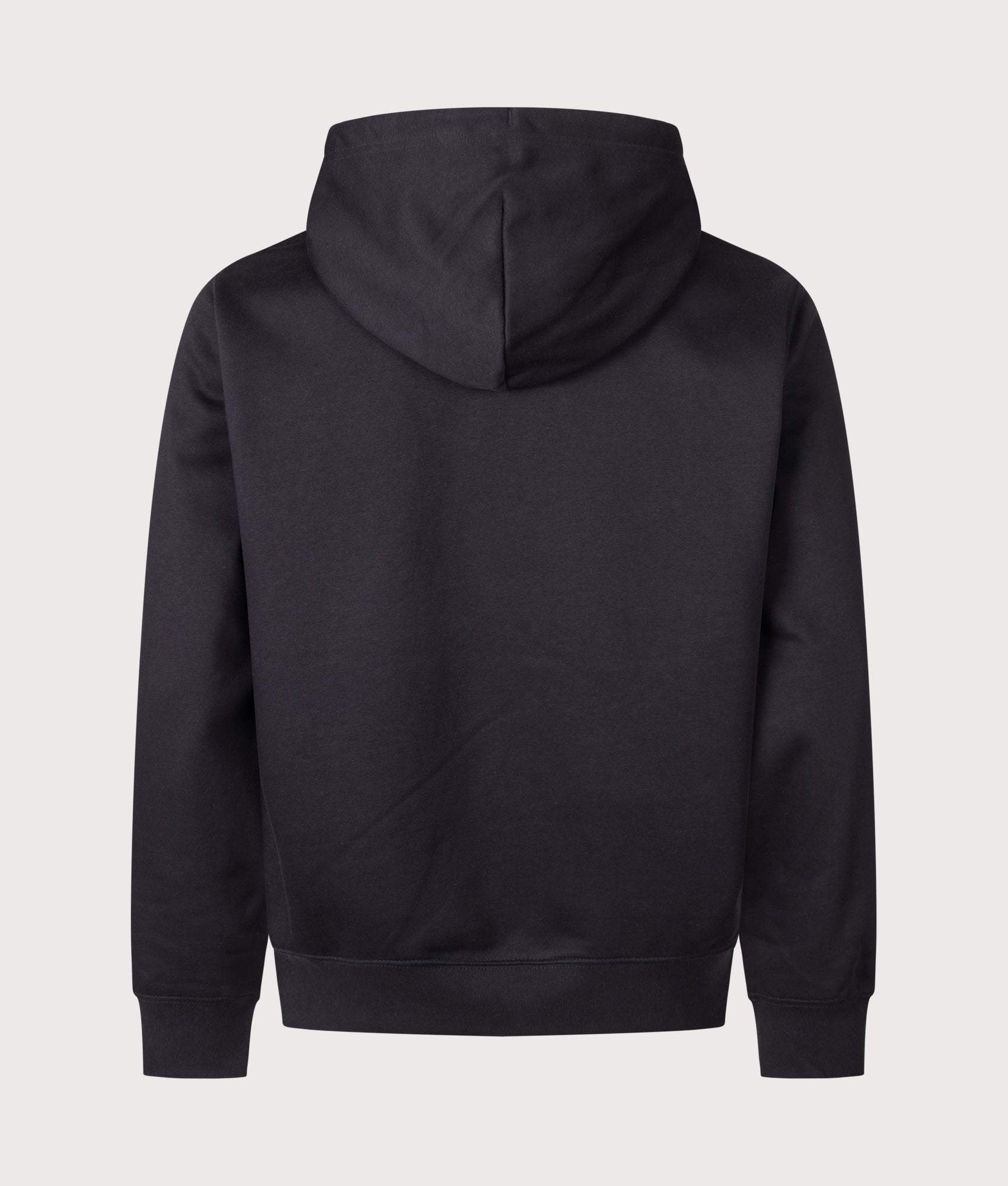 The North Face Relaxed Fit Essential Simple Dome Hoodie in TNF Black at EQVVS Menswear. Back shot.