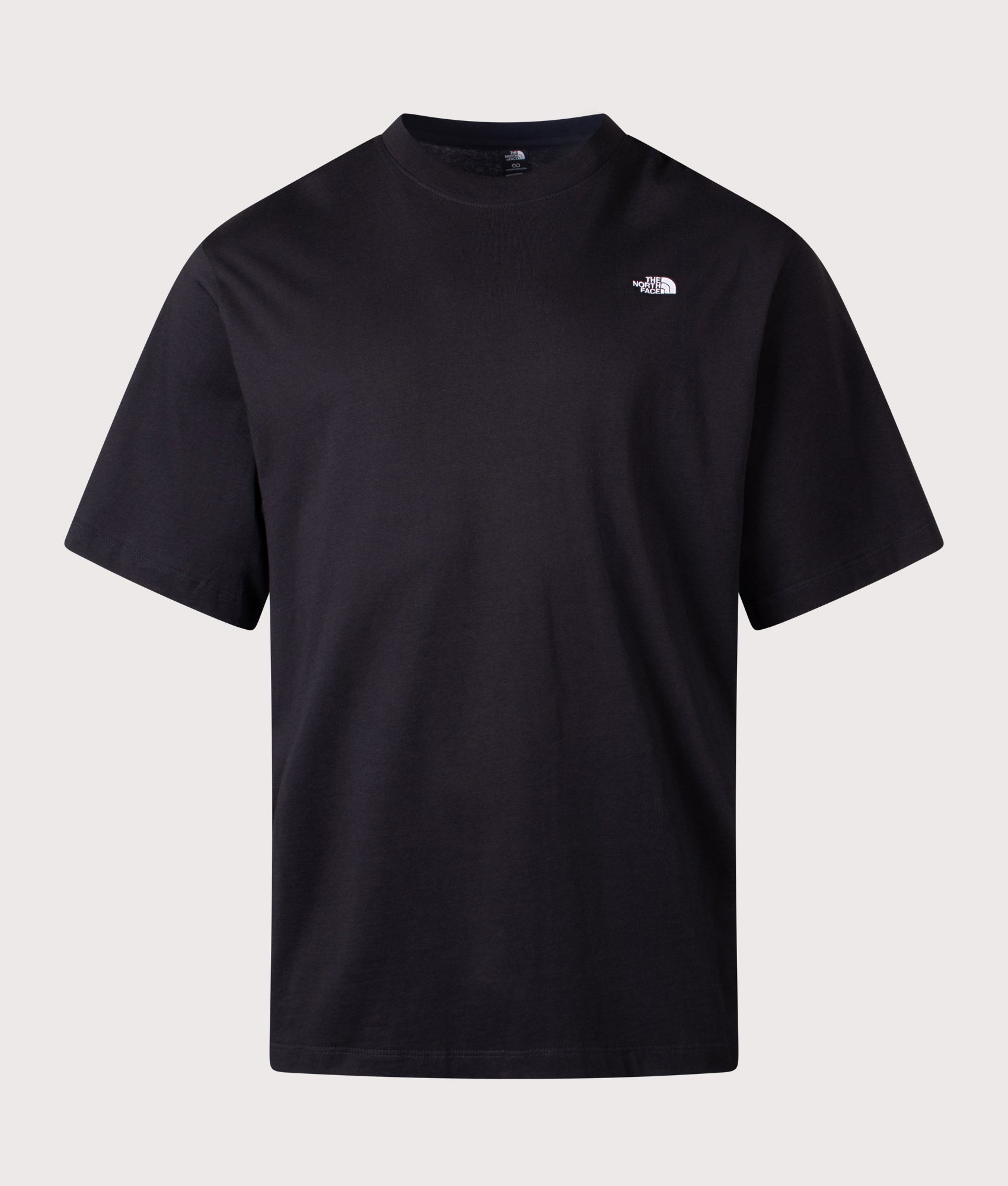 The North Face Essential Simple Dome T-Shirt in Black at EQVVS Menswear. Front shot.