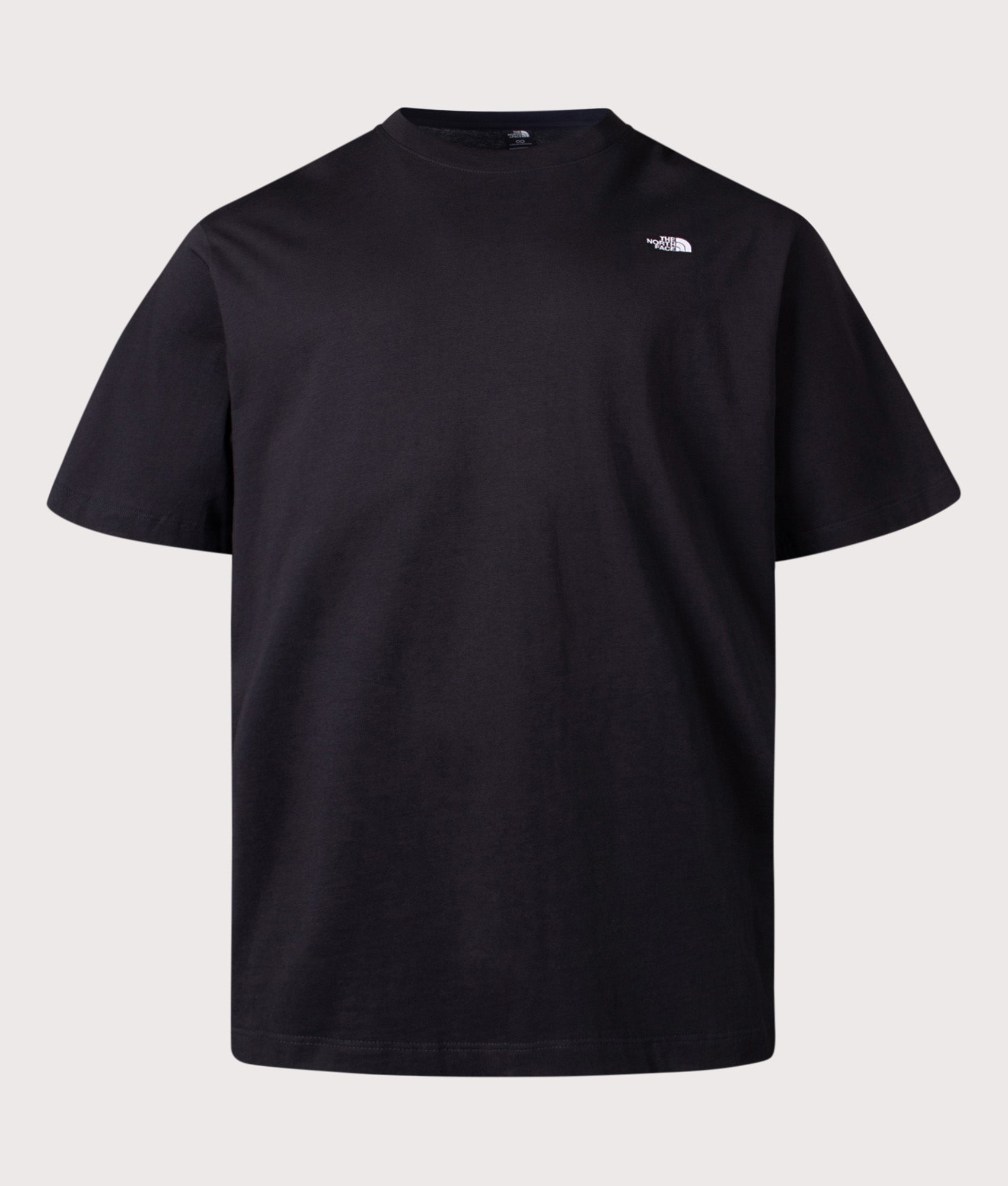 The North Face Essential Simple Dome T-Shirt in Black at EQVVS Menswear. Front shot.