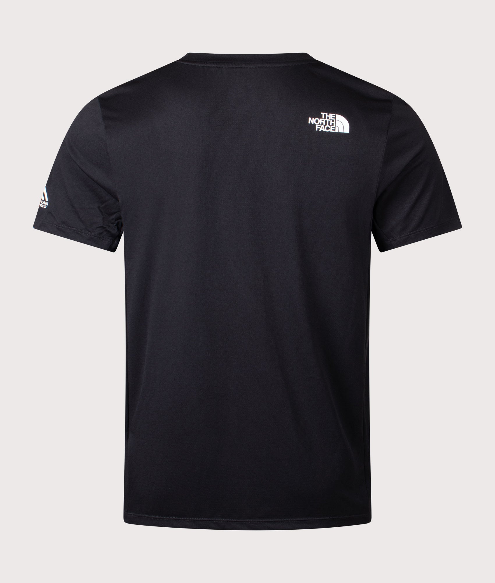 The North Face Mountain Athletics Tape T-Shirt in Black at EQVVS Menswear. Back shot.