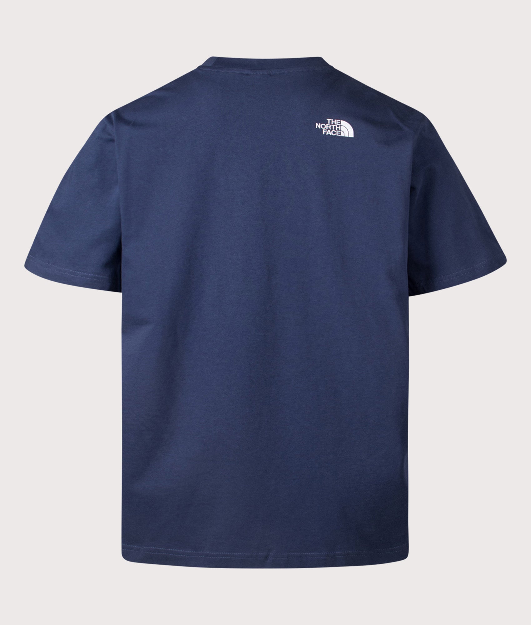 The North Face Essential Oversized T-Shirt in Summit Navy at EQVVS Menswear. Back shot.