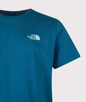 Vertical Logo T-Shirt in Mineral Ink | 100% Cotton | The North Face | EQVVS | Front detail shot 