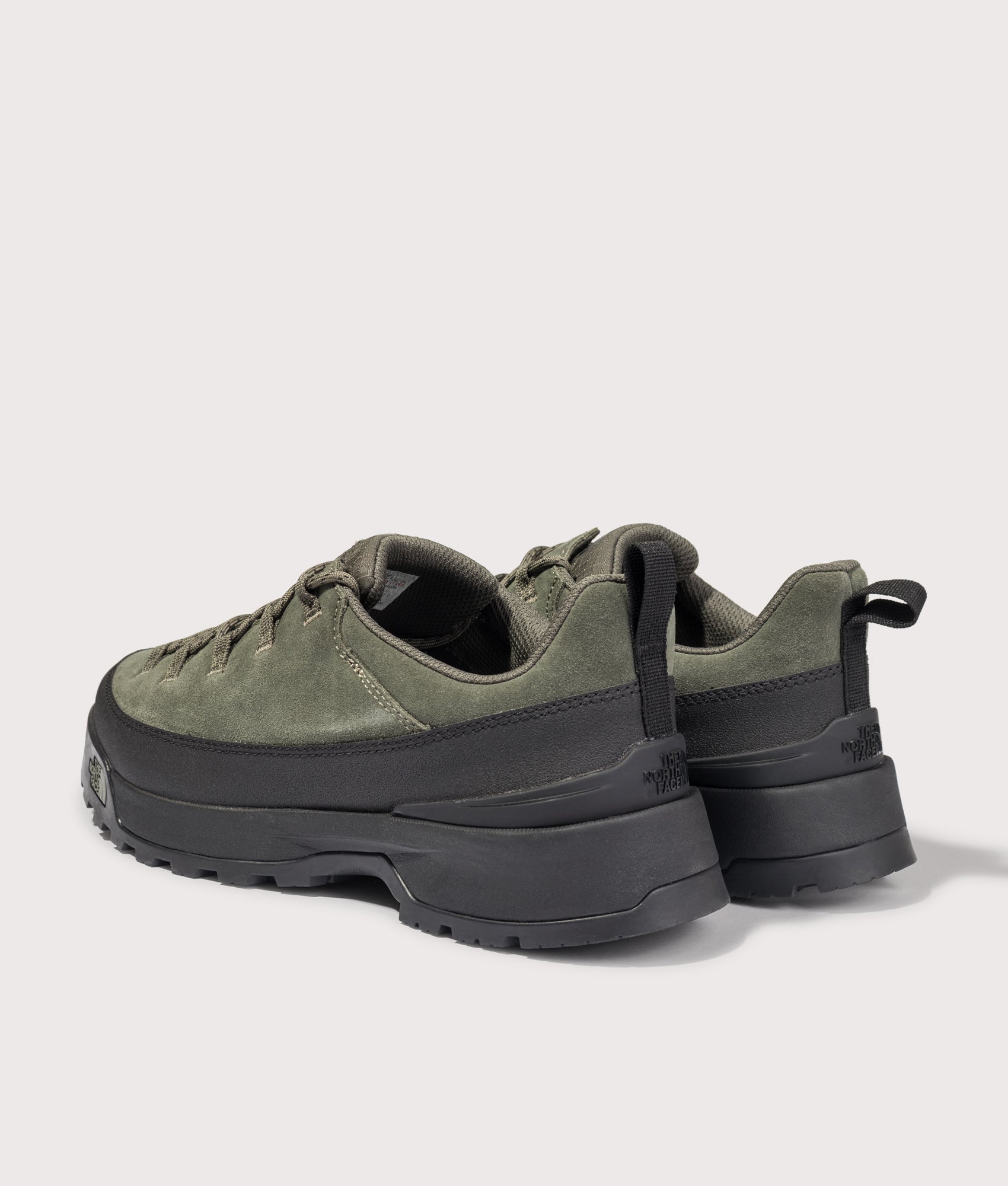 Glenclyffe Urban Low Shoes in Green/TNFBlack by| The North Face. Shot by EQVVS. Back shot.