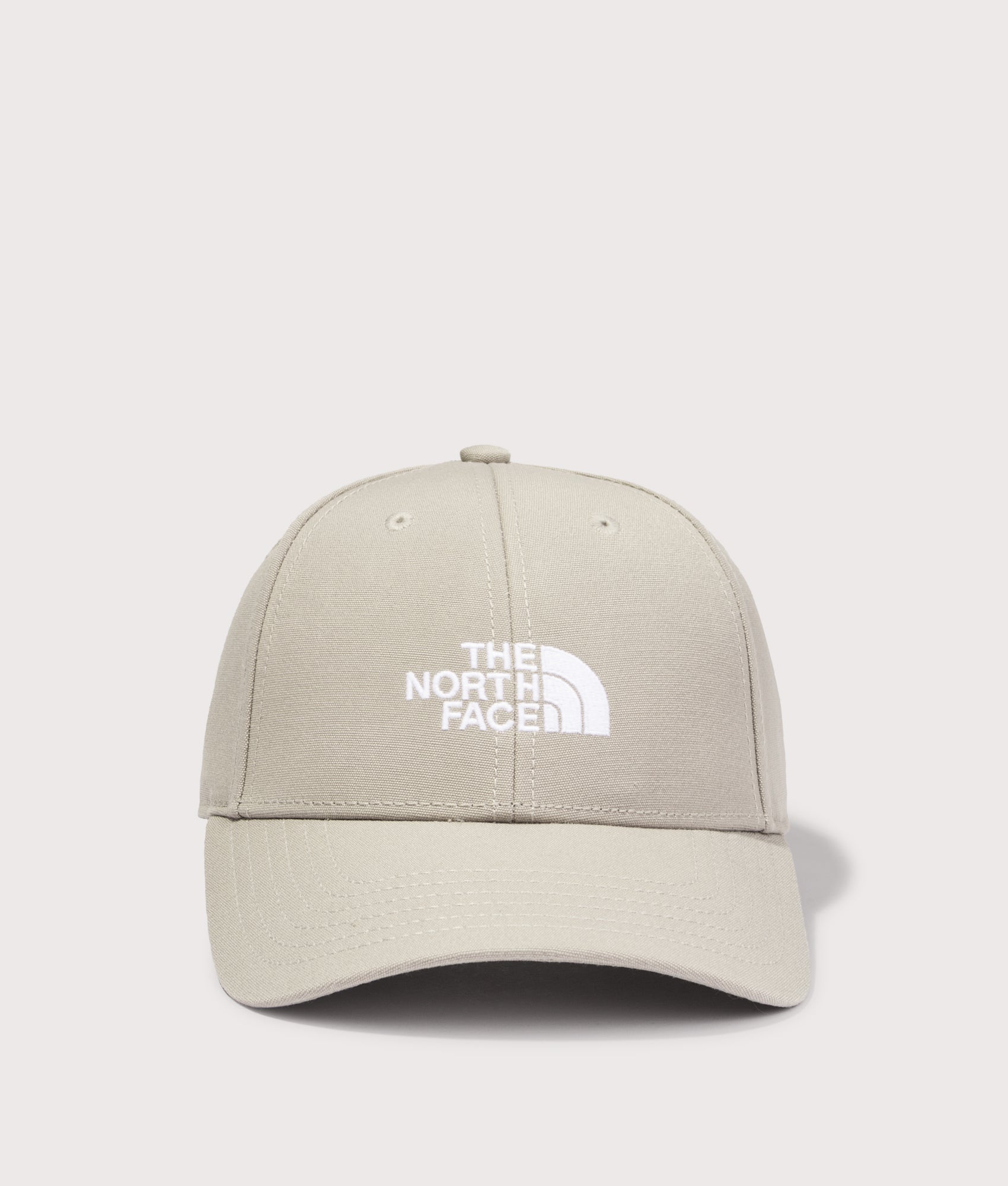 Recycled 66 Classic Cap in Stone Slab by The North Face. Shot by EQVVS. Front shot.