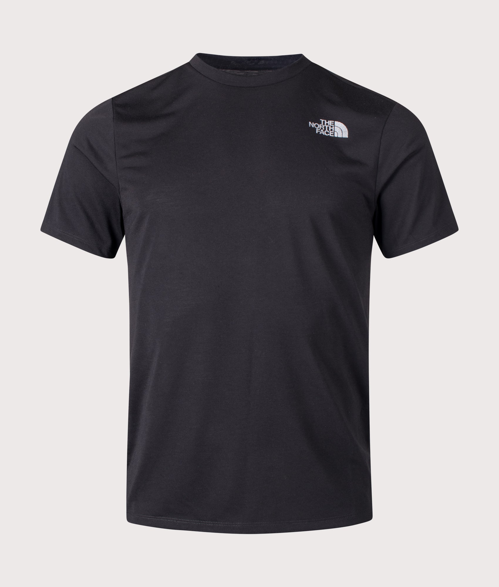 The North Face Bitmap Logo T-Shirt in TNF Black at EQVVS Menswear. Front shot.