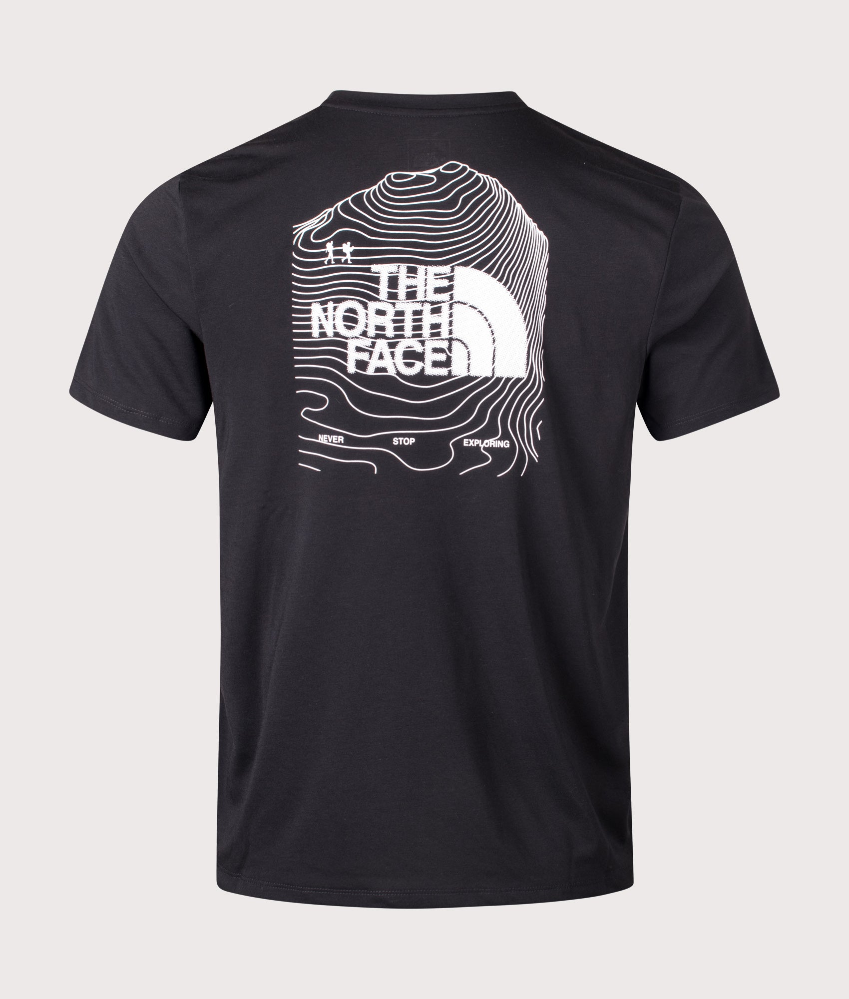 The North Face Bitmap Logo T-Shirt in TNF Black at EQVVS Menswear. Back shot.
