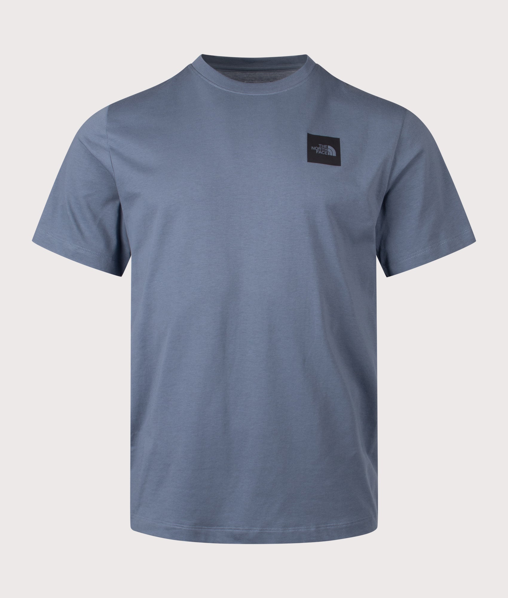 The North Face Evolution Box Half Dome T-Shirt in Granite Grey at EQVVS Menswear. Front shot.