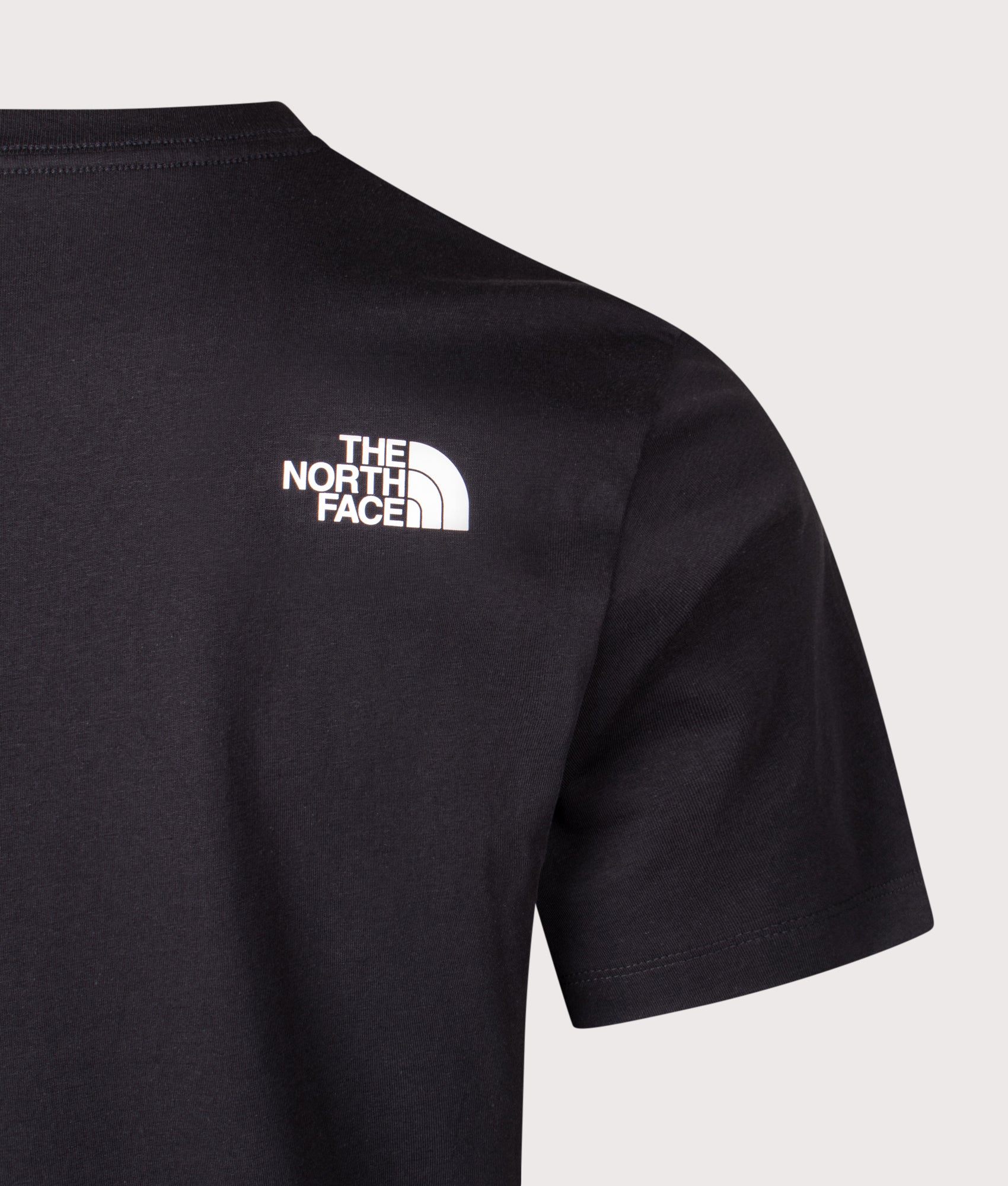 The North Face Evolution Box Half Dome T-Shirt in TNF Black at EQVVS Menswear. Back detail shot.