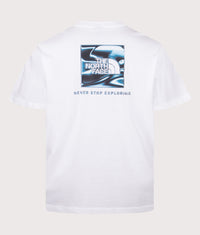 Oversized Fit Liquid NSE Box Graphic T-Shirt: FN41 TNF White 