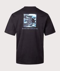 Oversized Liquid NSE Box Graphic T-Shirt: JK31 TNF Black 