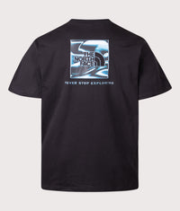 Oversized Fit Liquid NSE Box Graphic T-Shirt: JK31 TNF Black 