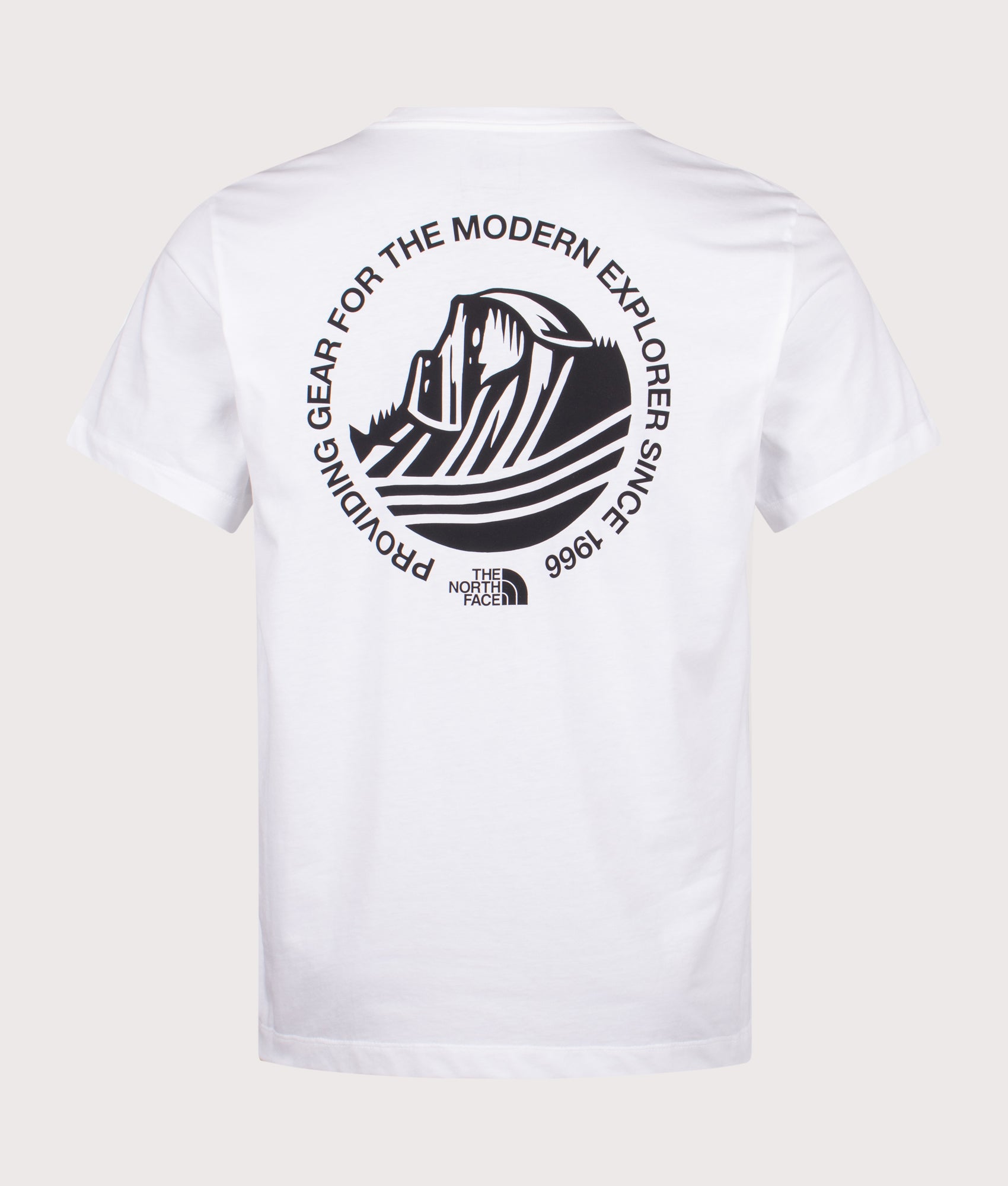 The North Face Monte Graphic T-Shirt in TNF White at EQVVS Menswear. Back shot.