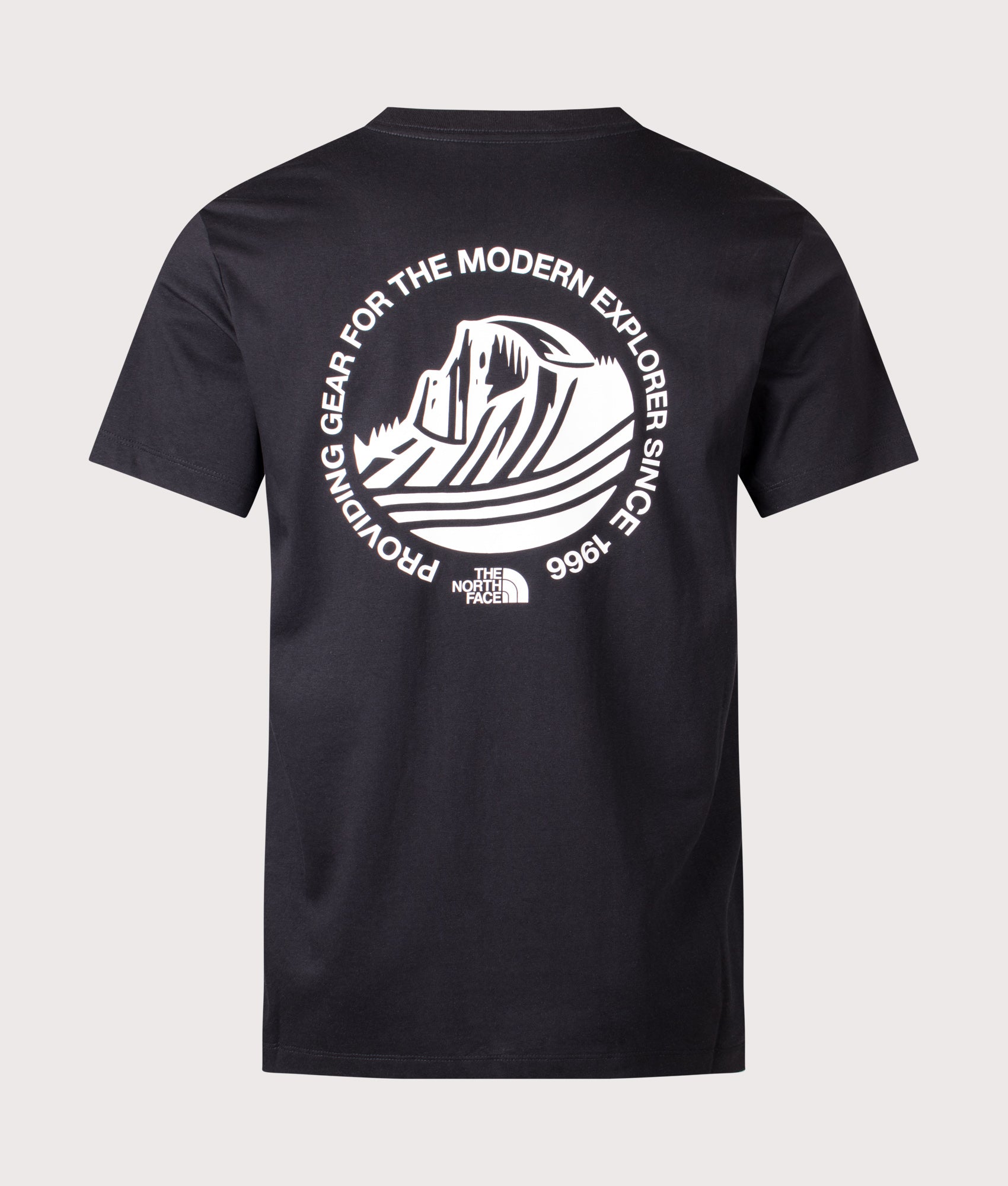 The North Face Monte Graphic T-Shirt in Black at EQVVS Menswear. Back shot.