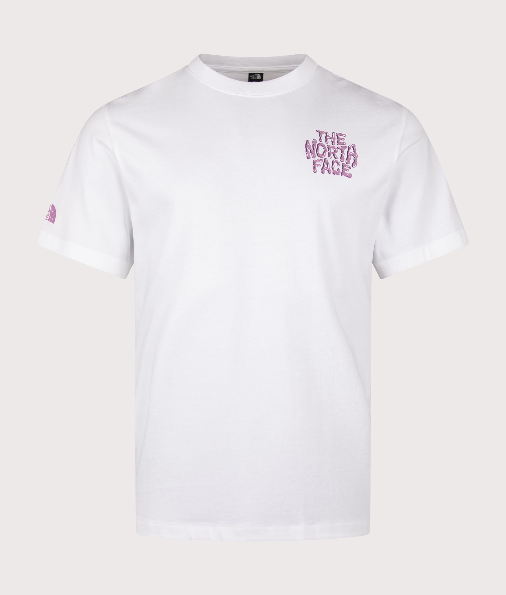 Relaxed Fit Drip Logo T-Shirt in TNF White by The North Face. Front Shot. Shot by EQVVS.