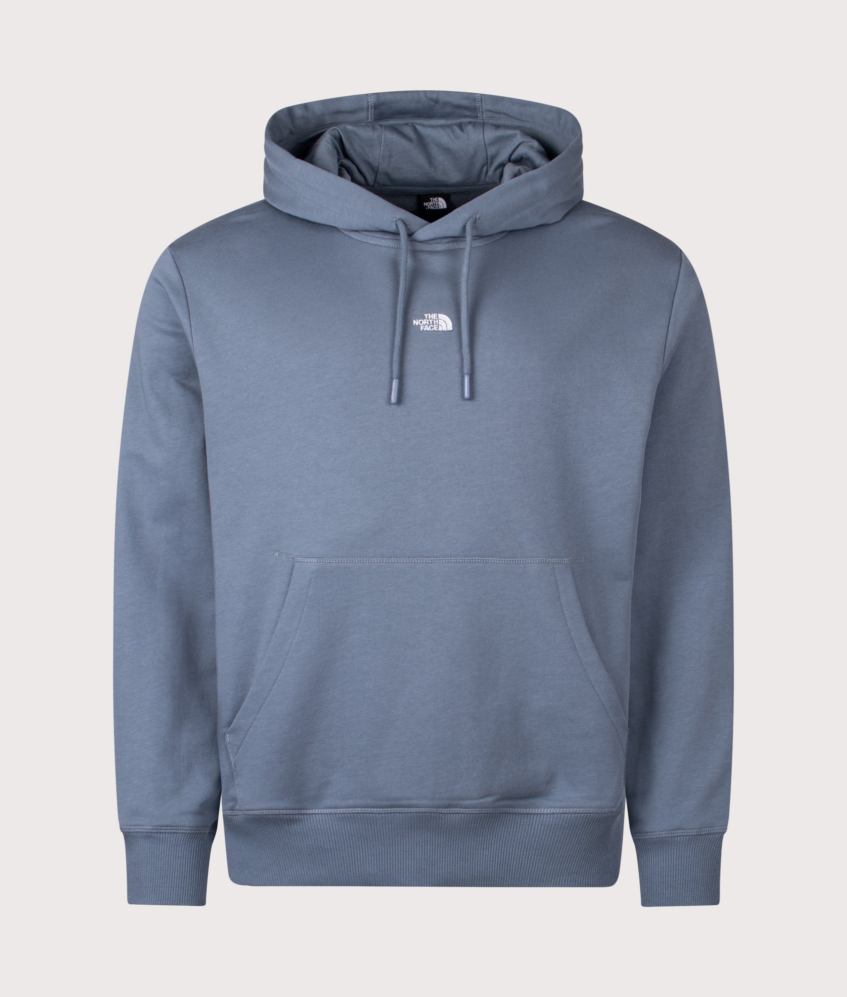Relaxed Fit Essential Hoodie in Granite Grey by The North Face. Front Shot. Shot by EQVVS.