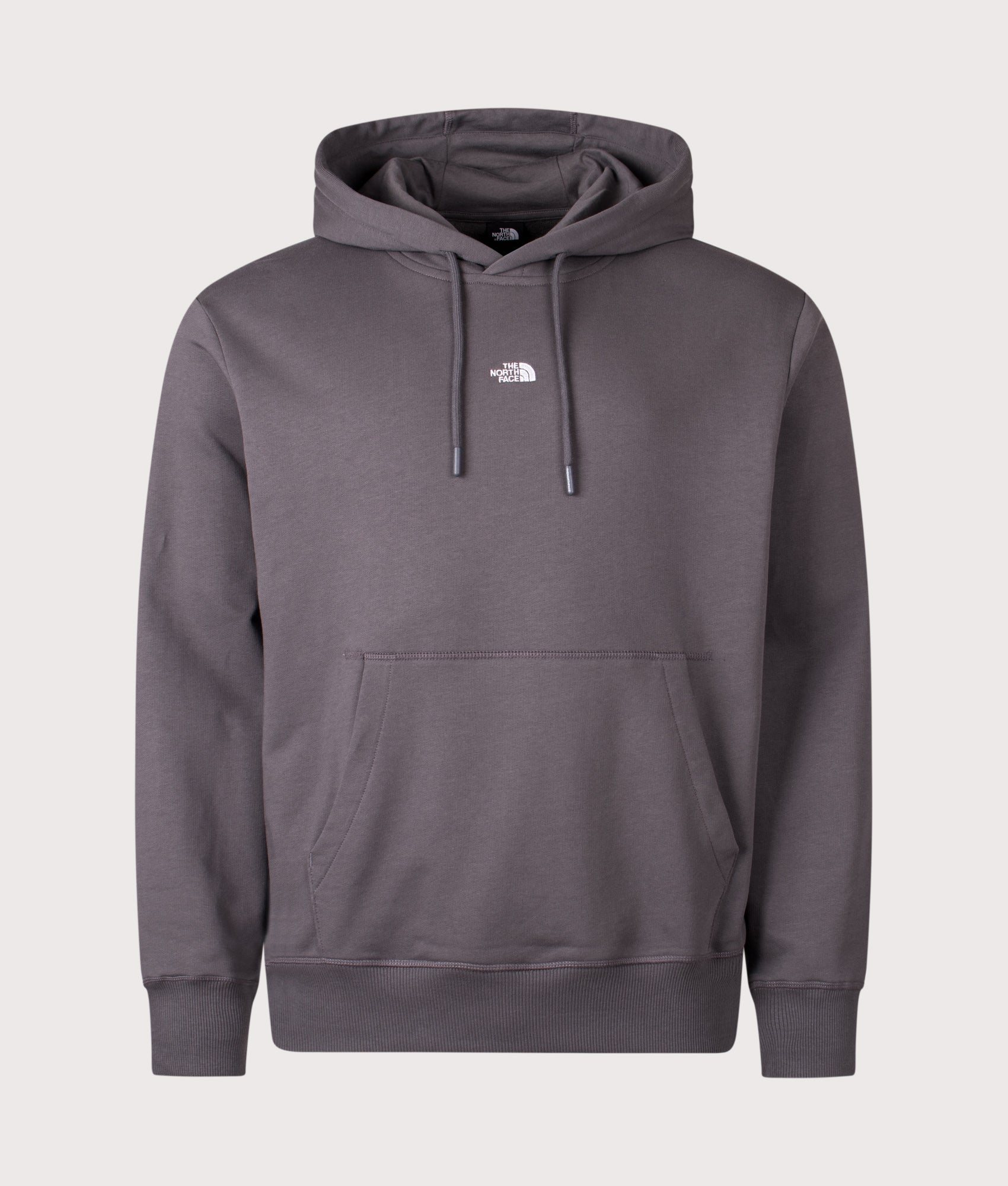 Relaxed Fit Essential Hoodie in Anthracite Grey by The North Face. Shot by EQVVS. Front Shot.