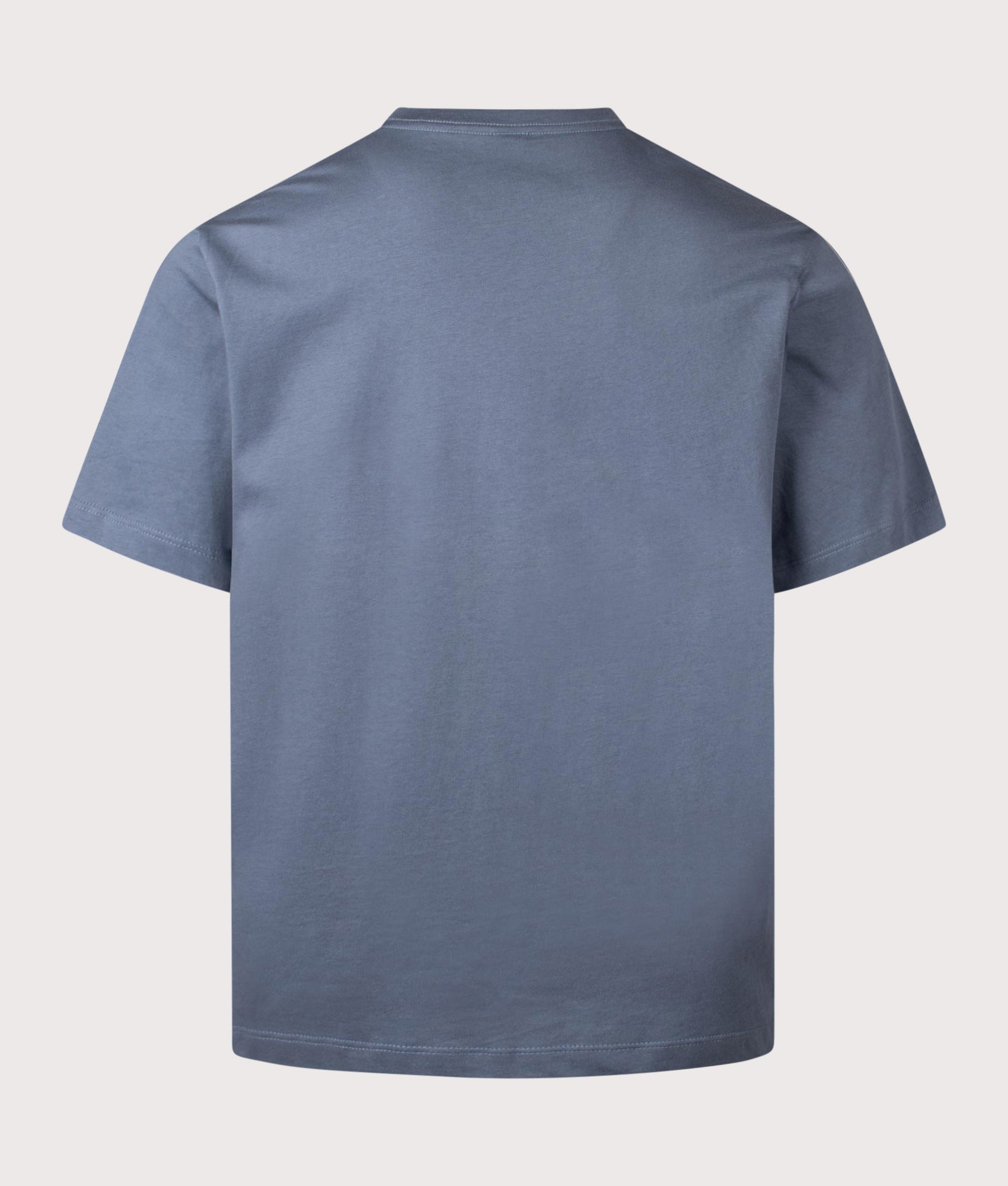 The North Face Relaxed Fit Essential T-Shirt in Granite Grey at EQVVS Menswear. Back shot.