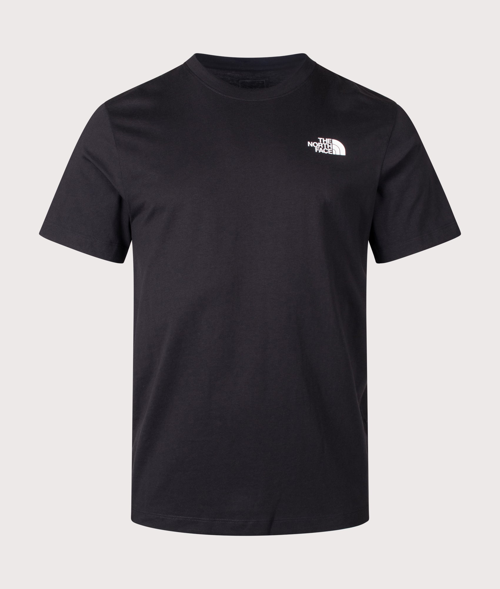 The North Face Regular Fit NSE Box Celebration T-Shirt in Black at EQVVS Menswear. Front shot.