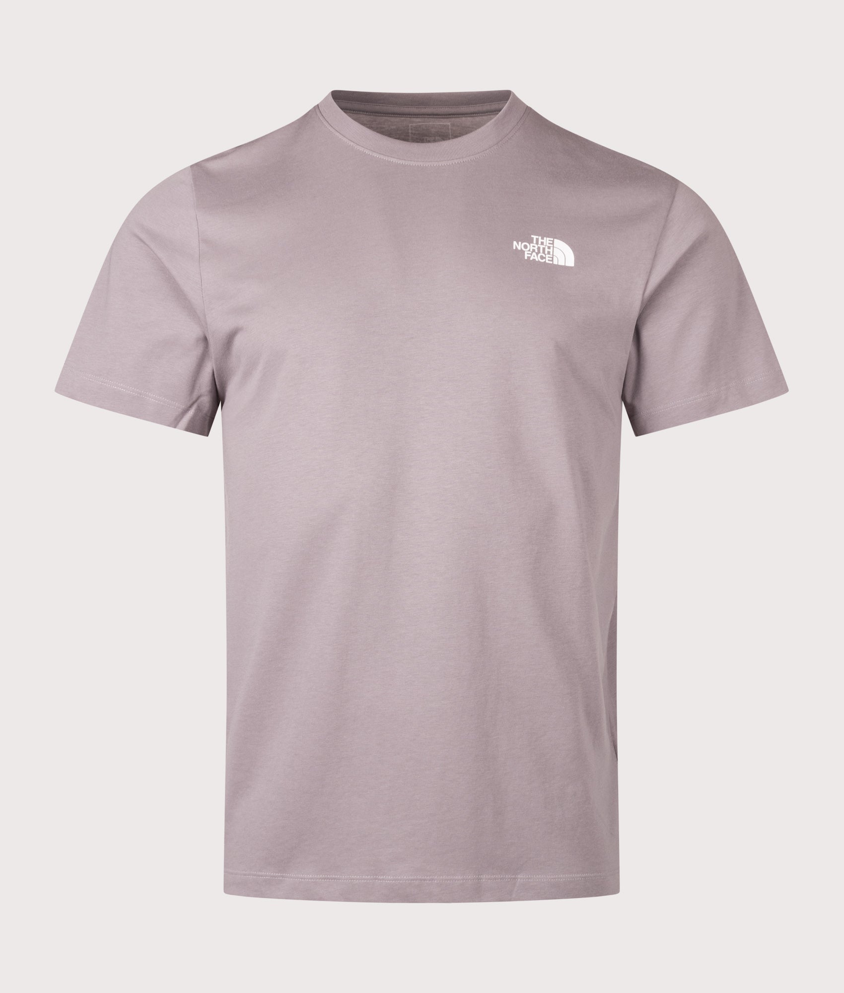 The North Face NSE Box Celebration T-Shirt in Transcendent Grey at EQVVS Menswear. Front shot.