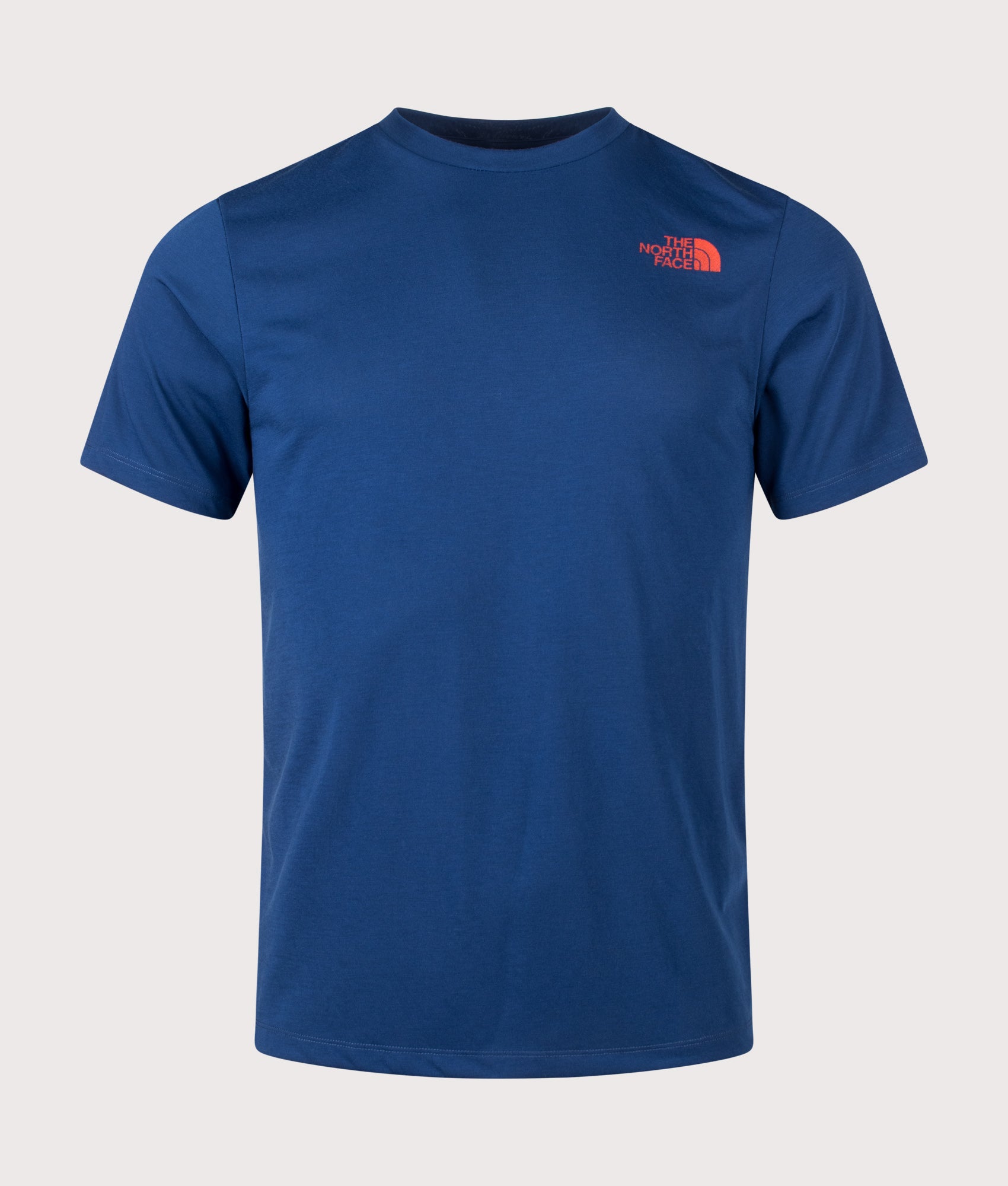 The North Face Bitmap Logo T-Shirt in Estate Blue at EQVVS Menswear. Front shot.