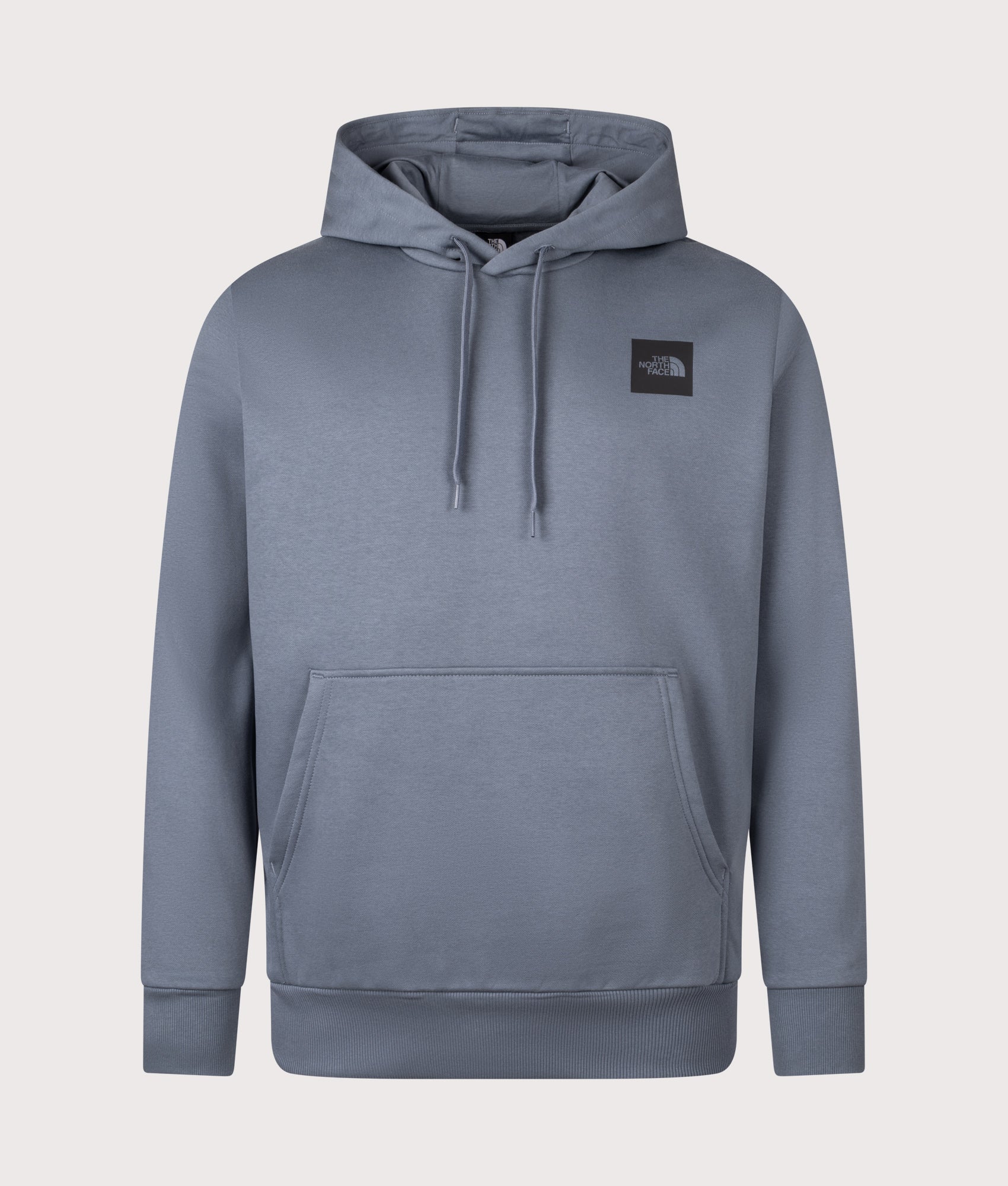 The North Face Evolution Box Hoodie in Granite Grey at EQVVS Menswear. Front shot. 