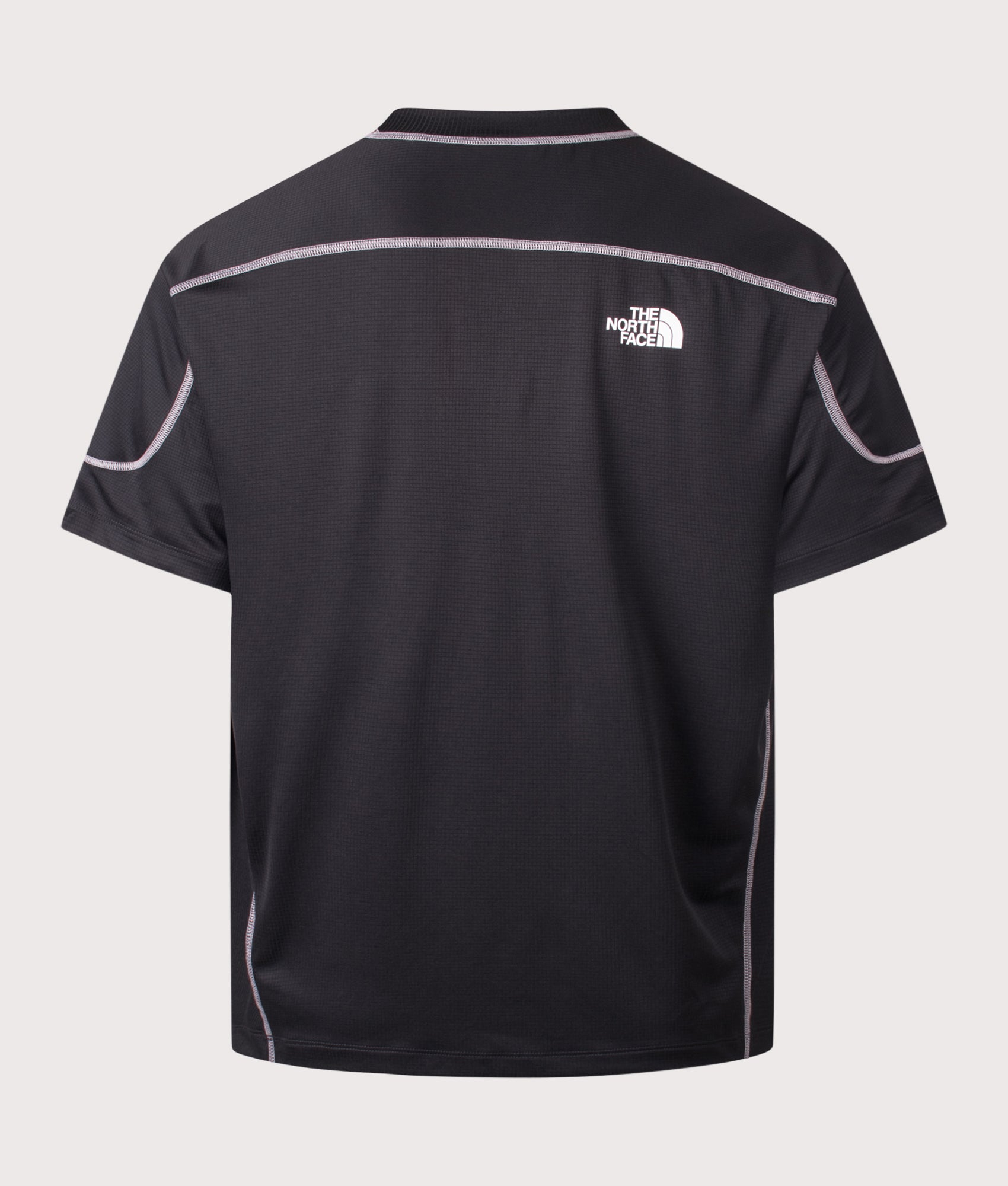 The North Face Relaxed Fit NSE Lightrange T-Shirt in TNF Black at EQVVS Menswear. Back shot.