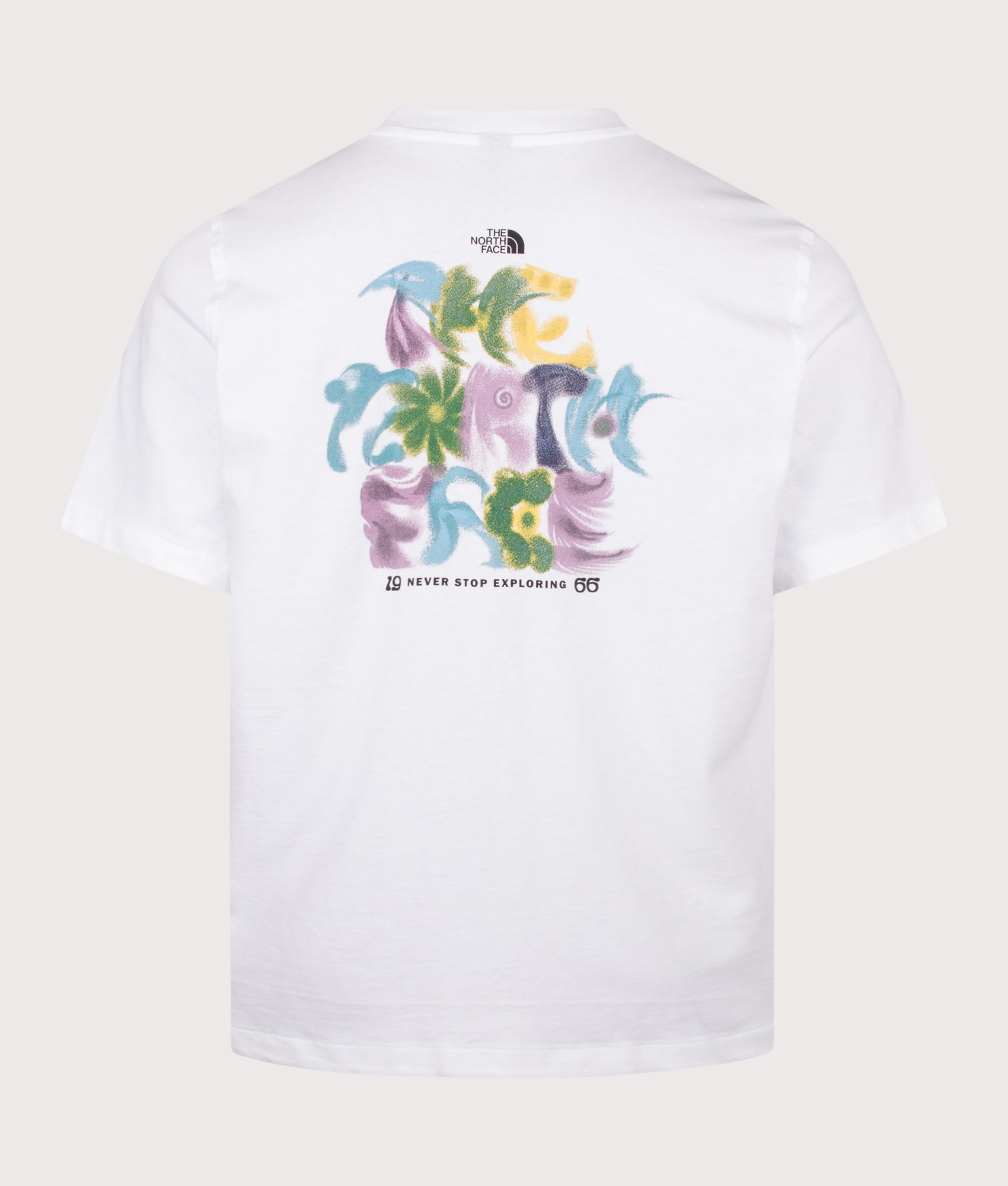 The North Face Relaxed Fit 1966 TNF T-Shirt in TNF White at EQVVS Menswear. Back shot.