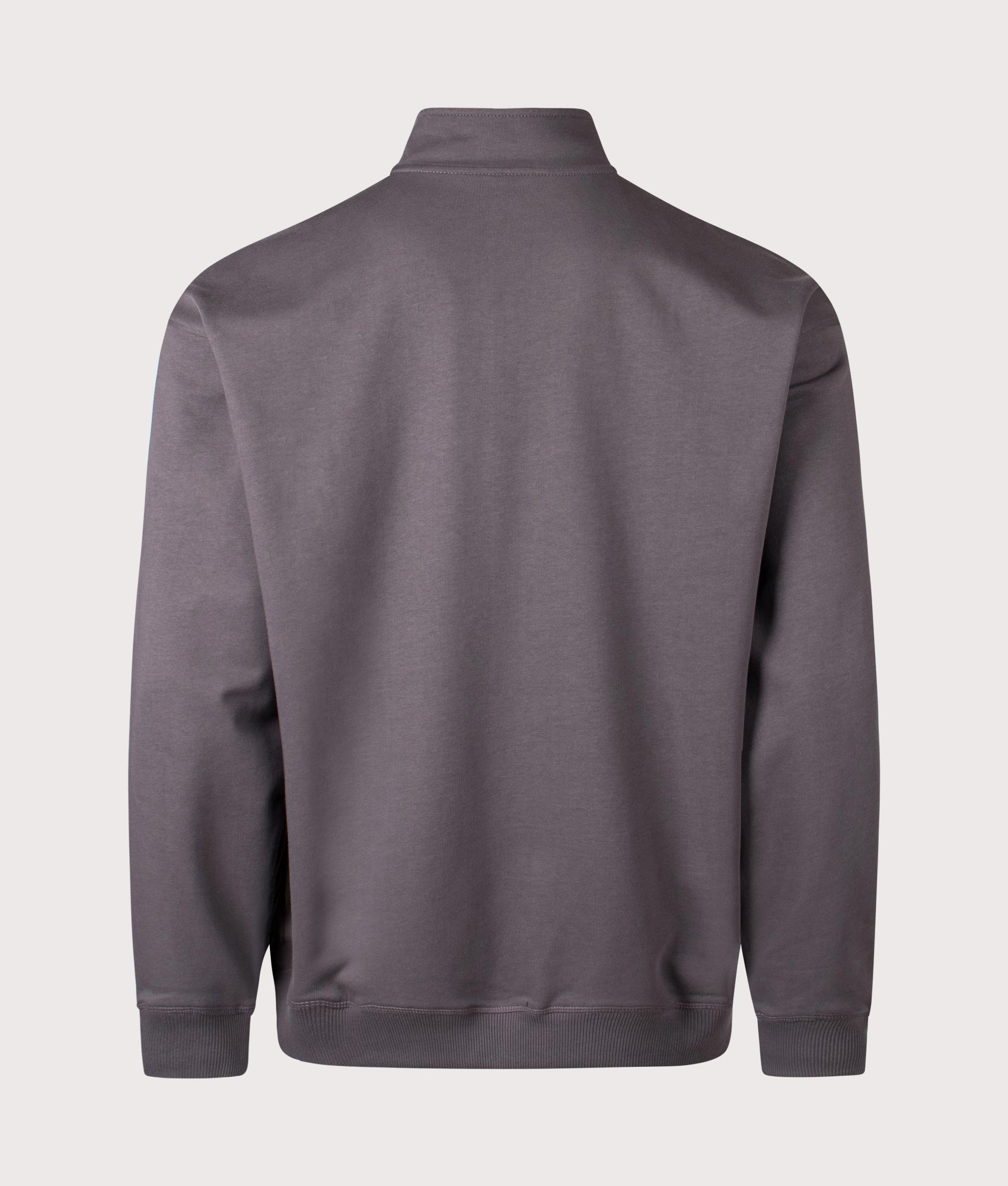 Relaxed Fit Essential Quarter Zip Sweatshirt in Anthracite Grey by The North Face. Shot by EQVVS. Back shot
