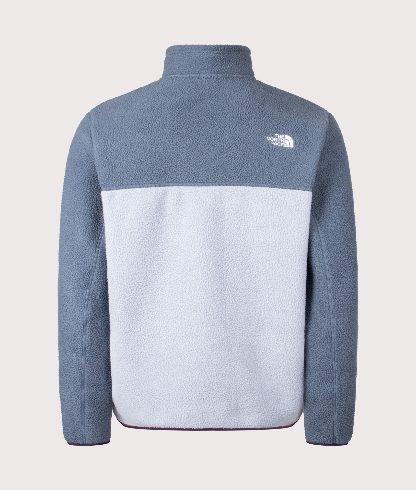 The North Face Yumiori Zip Through Fleece in Frost Grey, Granite Grey and Endless Dusk at EQVVS Menswear. Back shot.