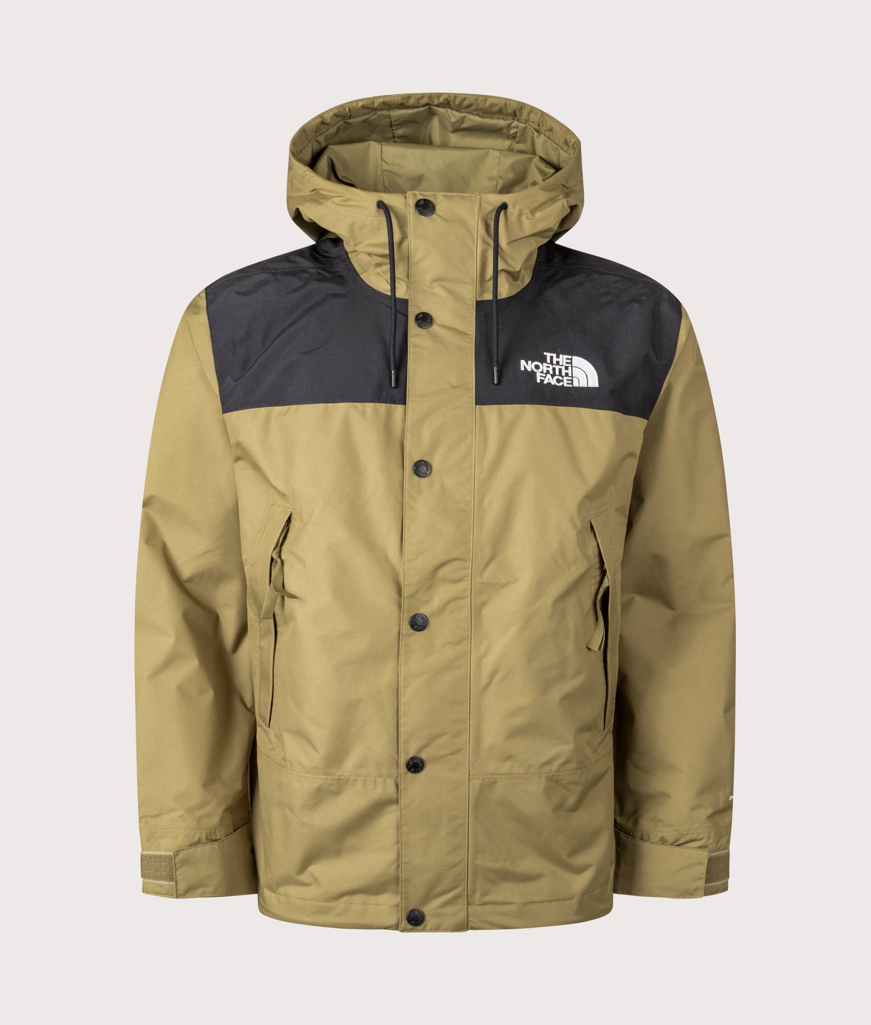 The North Face Relaxed Fit Reign On Jacket in Cedar and TNF Black at EQVVS Menswear. Front shot.