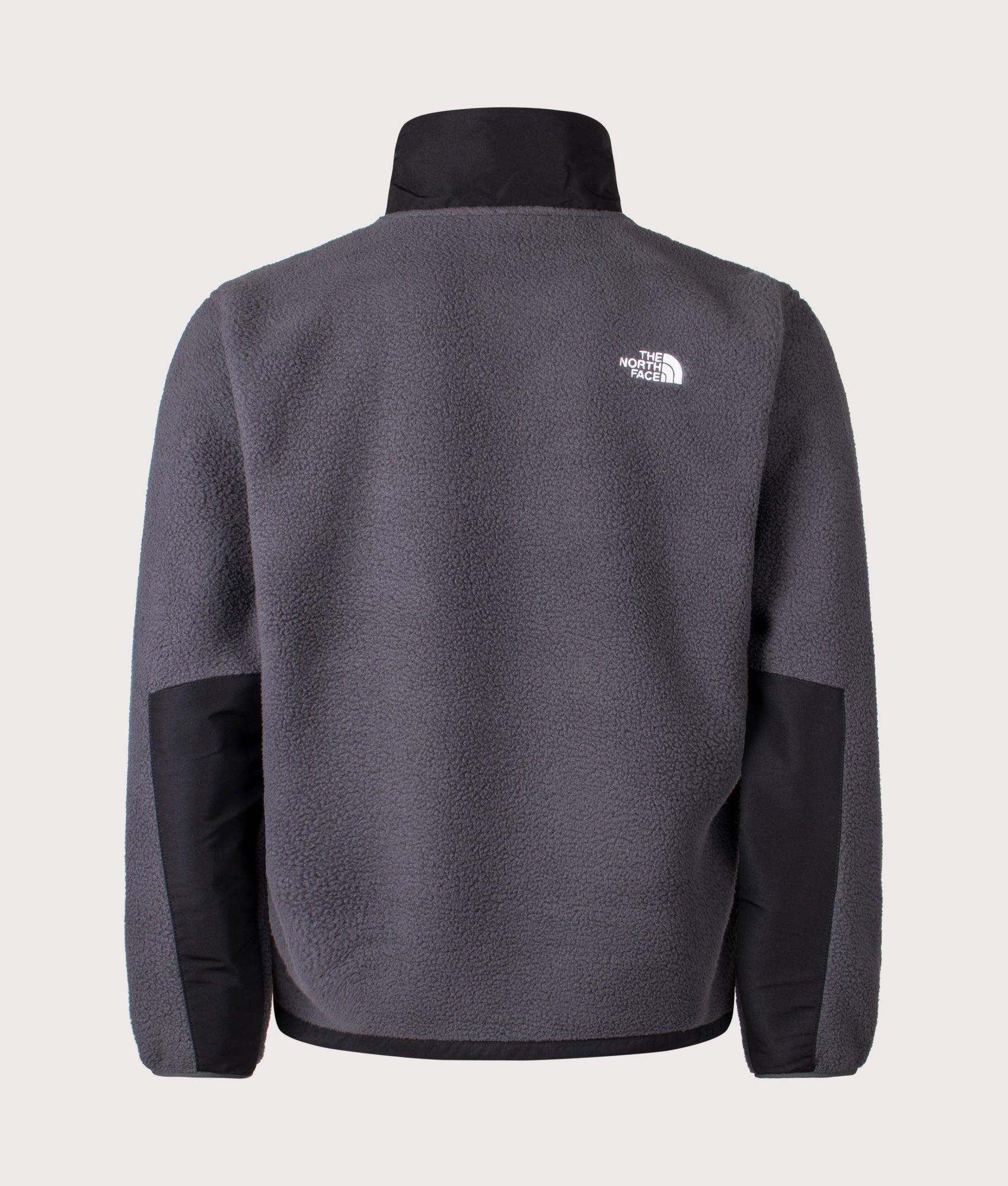 The North Face Yumiori Off-Peak Quarter Zip Fleece in Asphalt Grey and TNF Black at EQVVS Menswear. Back shot.