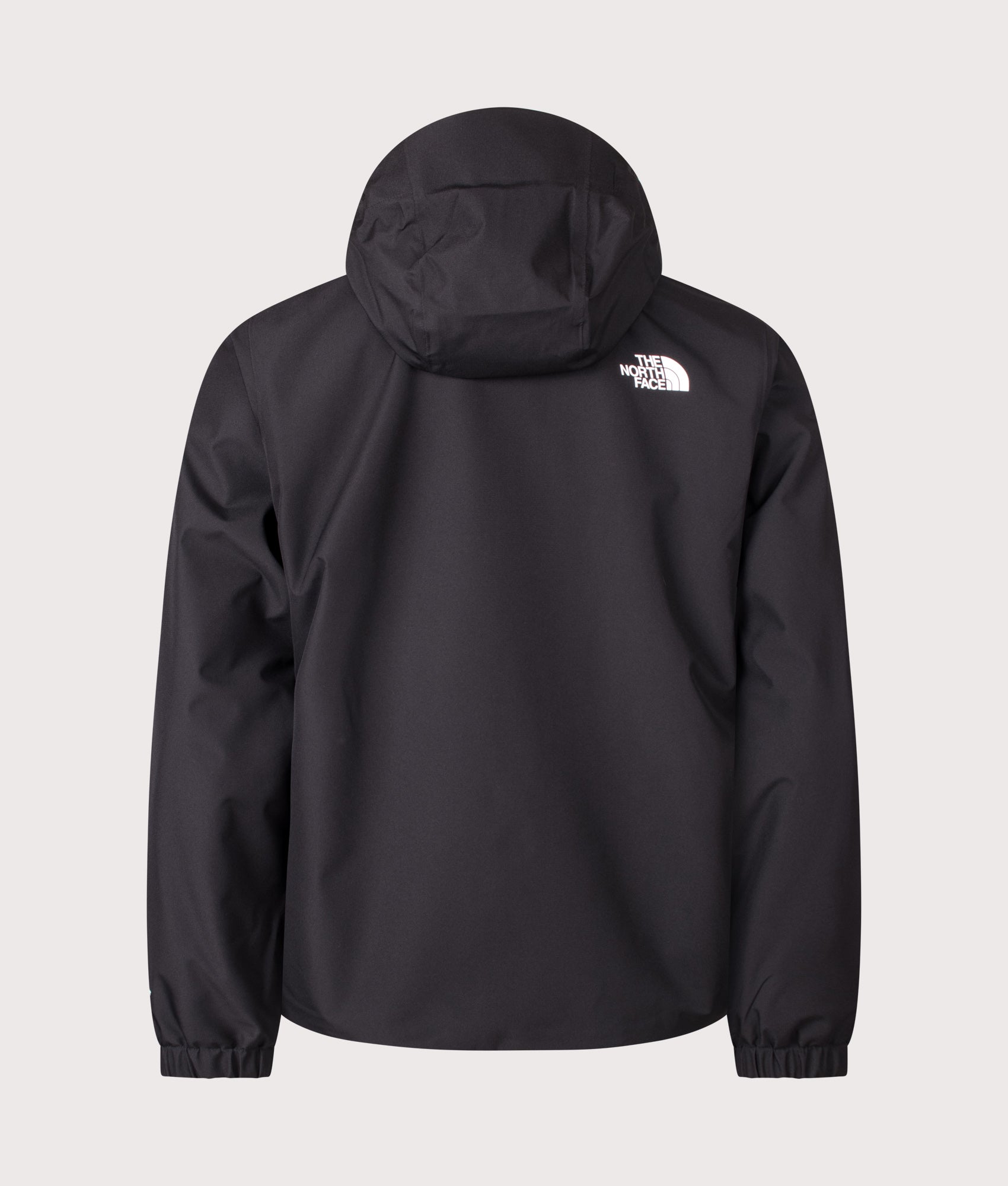 The North Face Regular Fit Quest DryVent™ Jacket in TNF Black at EQVVS Menswear. Back shot.