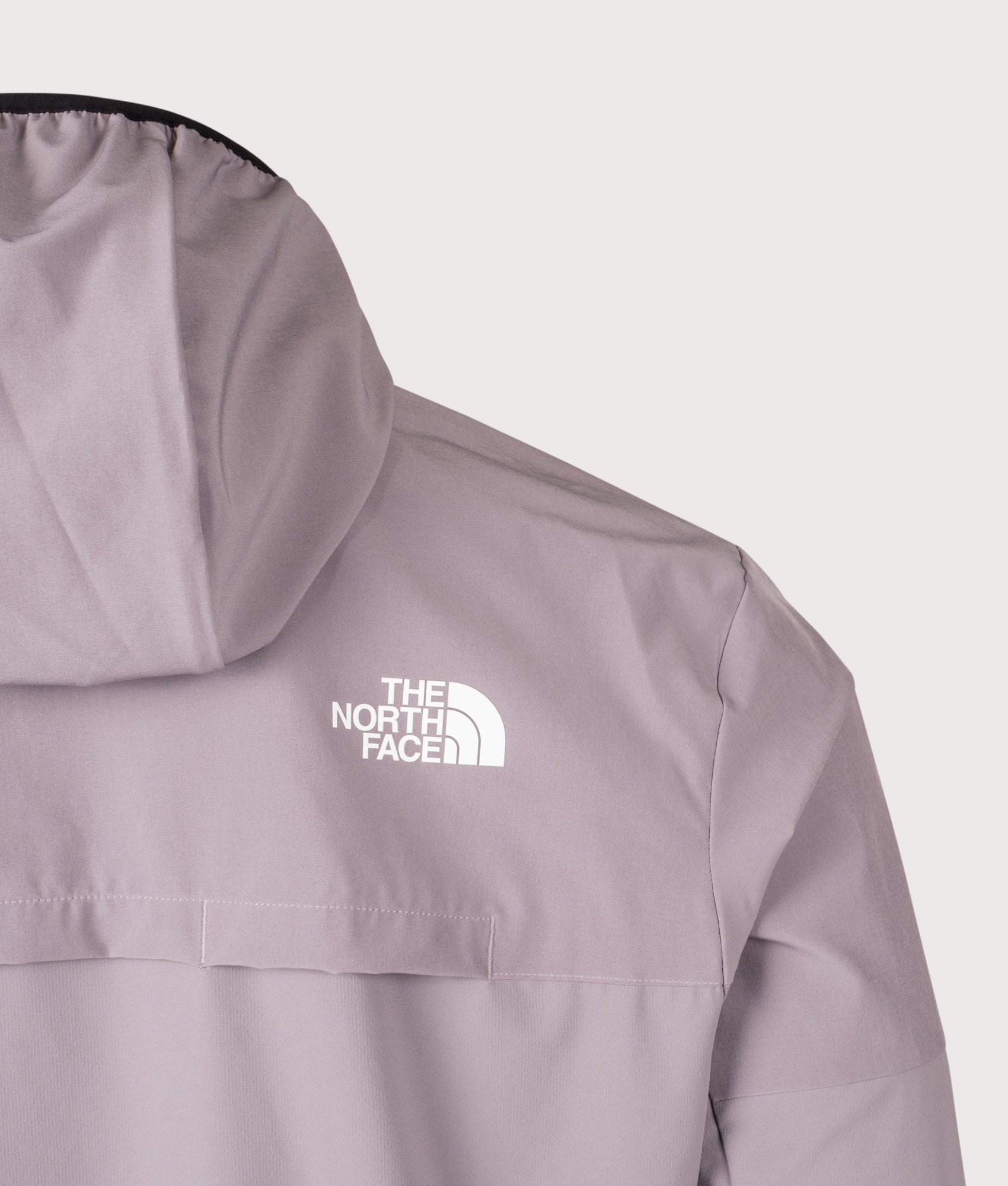 The North Face Ushba Hooded Jacket  in Transcendent Grey at EQVVS Menswear. Back detail shot.