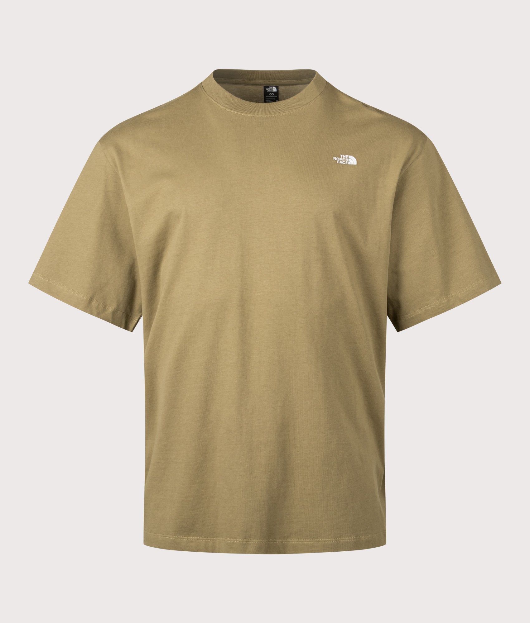 The North Face Essential Simple Dome T-Shirt in Cedar at EQVVS Menswear. Front shot.