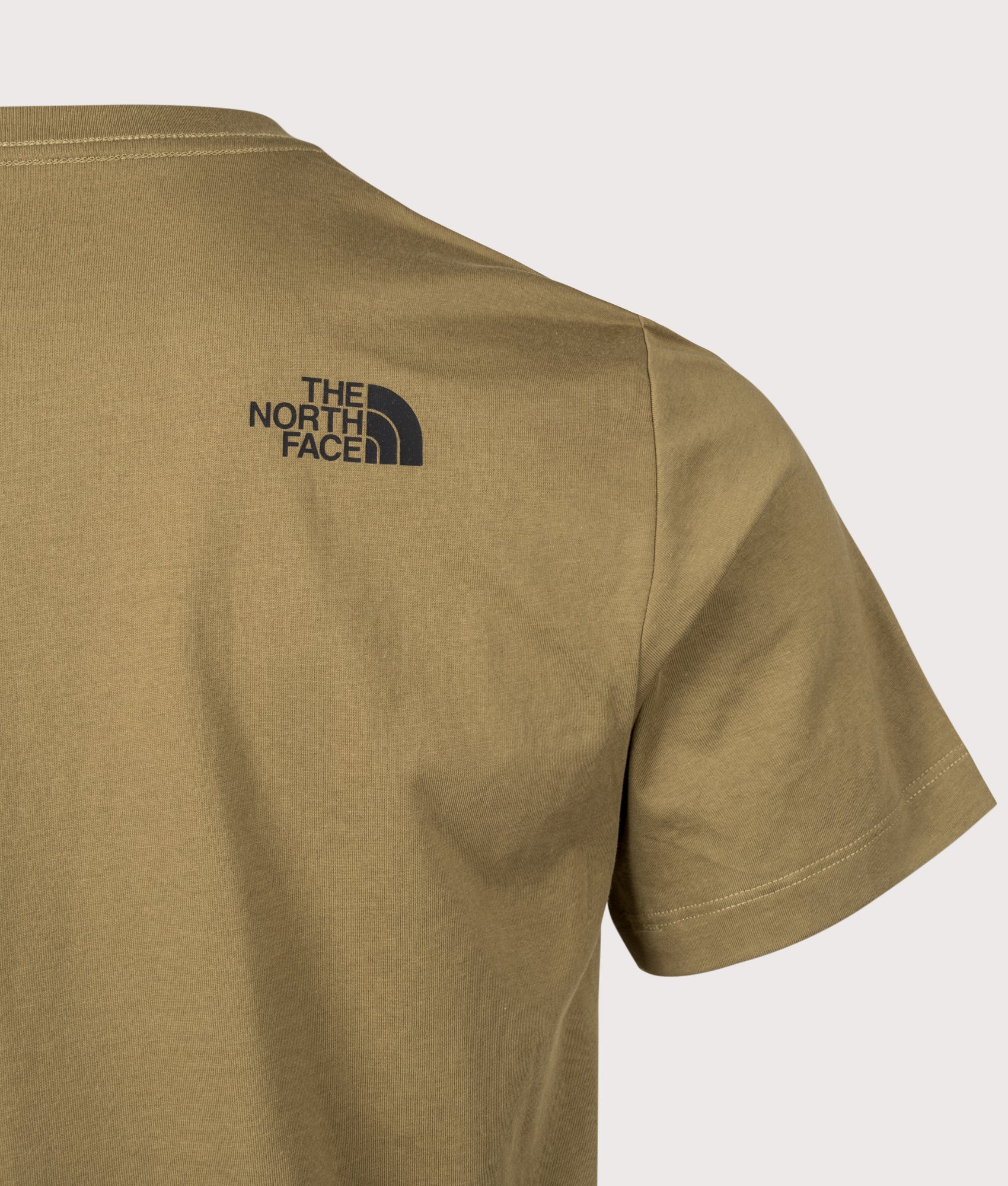 The North Face Evolution Box Half Dome T-Shirt in Cedar at EQVVS Menswear. Back detail shot.