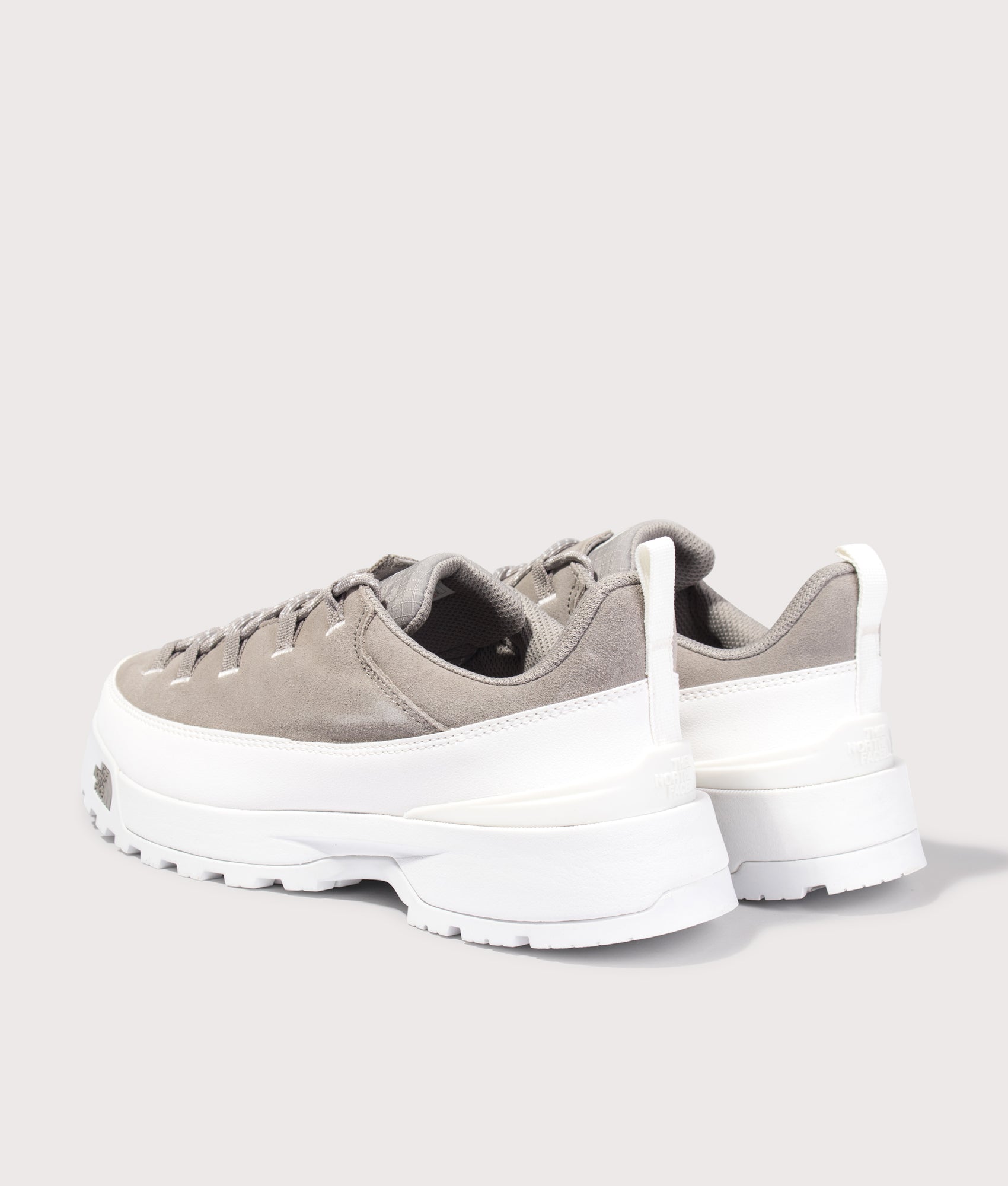 Glenclyffe Urban Low Shoes Stone Slab/White by The North Face. Shot by EQVVS. Back shot.