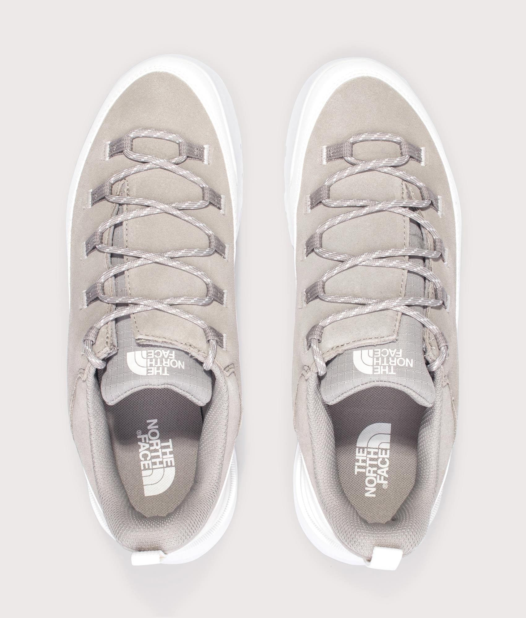 Glenclyffe Urban Low Shoes Stone Slab/White by The North Face. Shot by EQVVS. Arial shot.