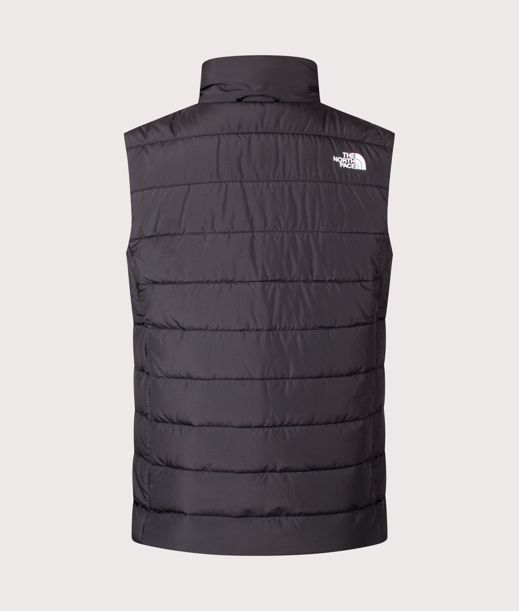 The North Face Regular Fit Aconcagua Gilet in TNF Black at EQVVS Menswear. Back shot.