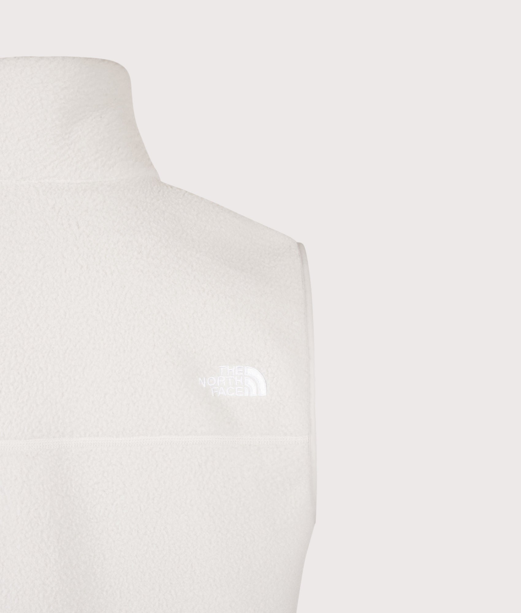 The North Face Regular Fit Yumiori Gilet  in Cumulus Cloud at EQVVS Menswear. Back detail shot.