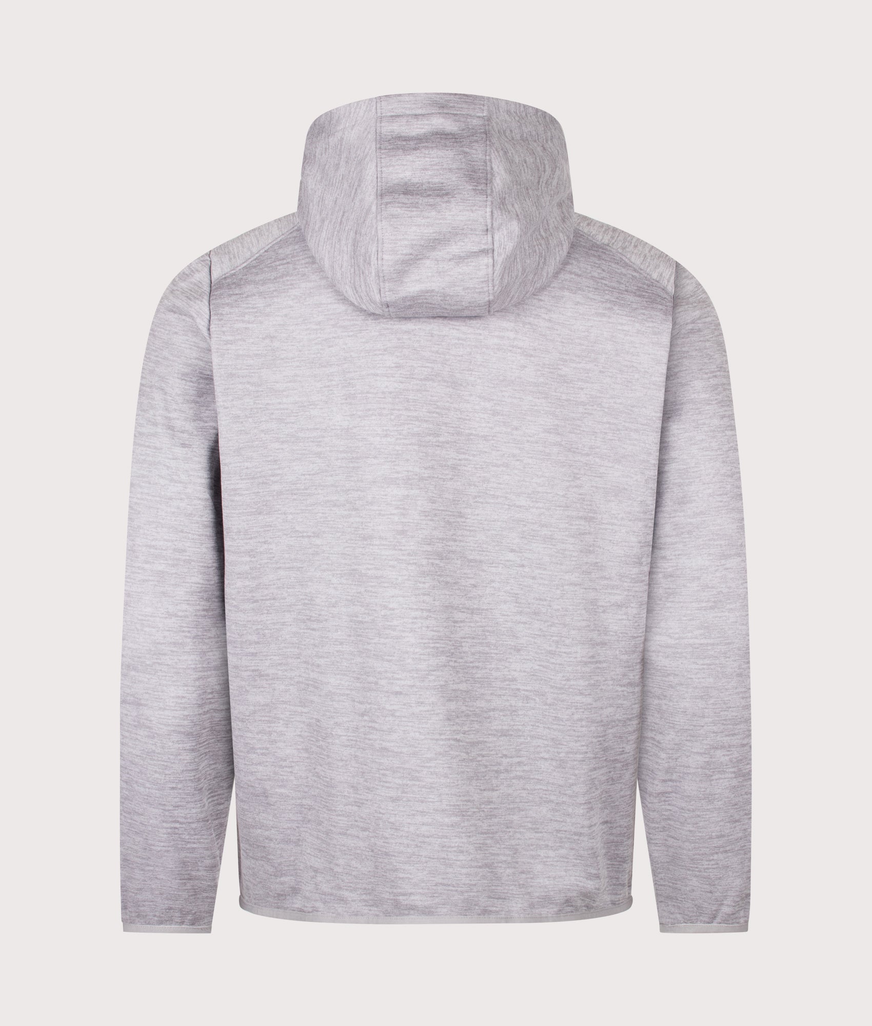 The North Face Regular Fit Performance Zip Through Fleece Hoodie in TNF Pale Grey Heather at EQVVS Menswear. Back shot.