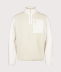 Regular Fit Yumiori Quarter Zip Fleece: MIA Desert Stone/White 
