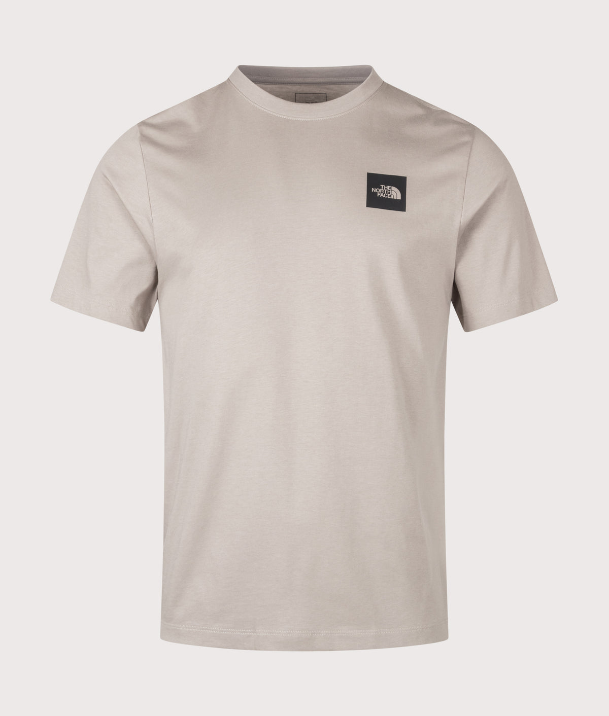 The North Face Regular Fit Evolution Box Half Dome T-Shirt in Stone Slab at EQVVS Menswear. Front shot.