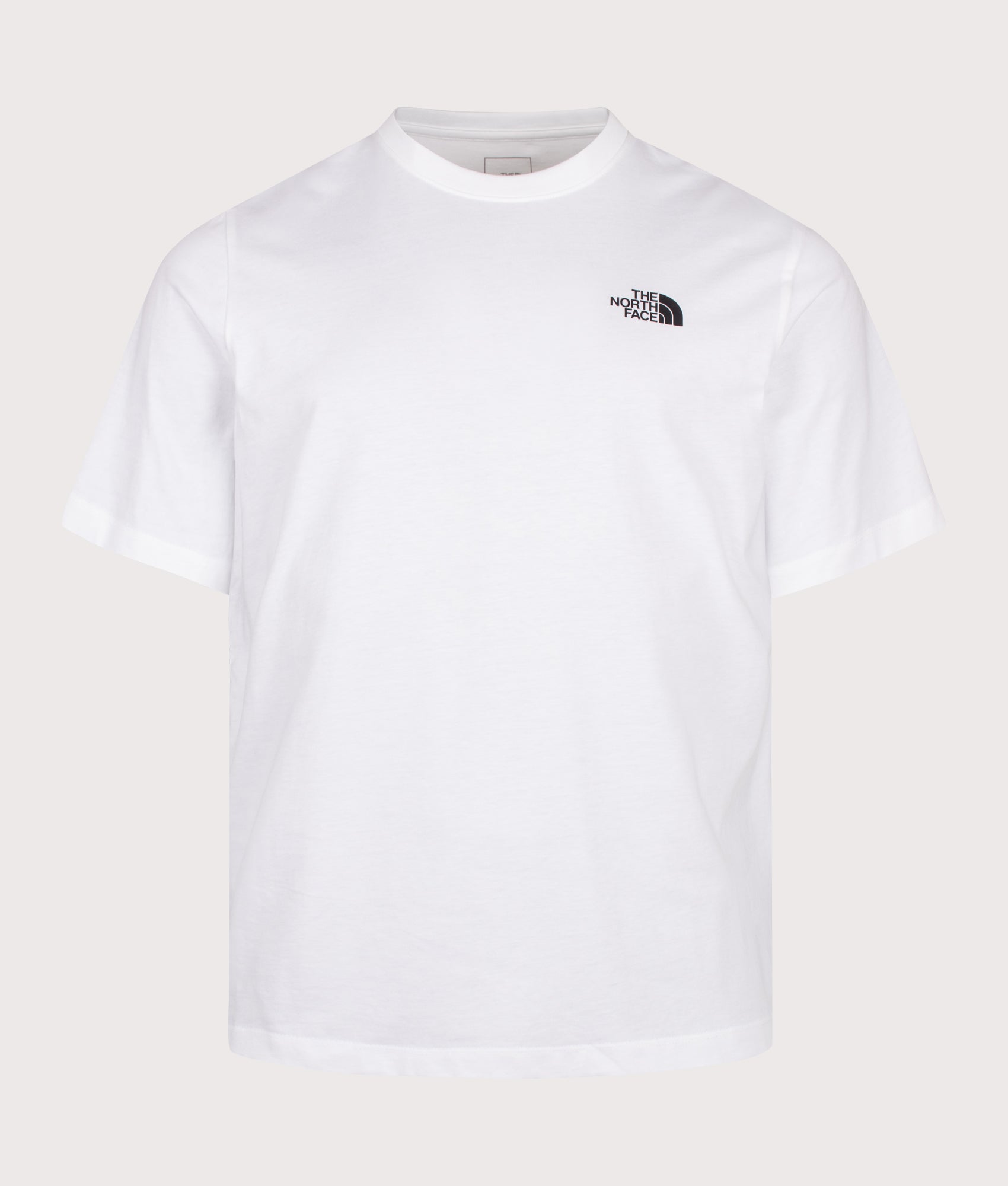 The North Face Regular Fit Vertical Graphic T-Shirt in TNF White at EQVVS Menswear. Front shot.