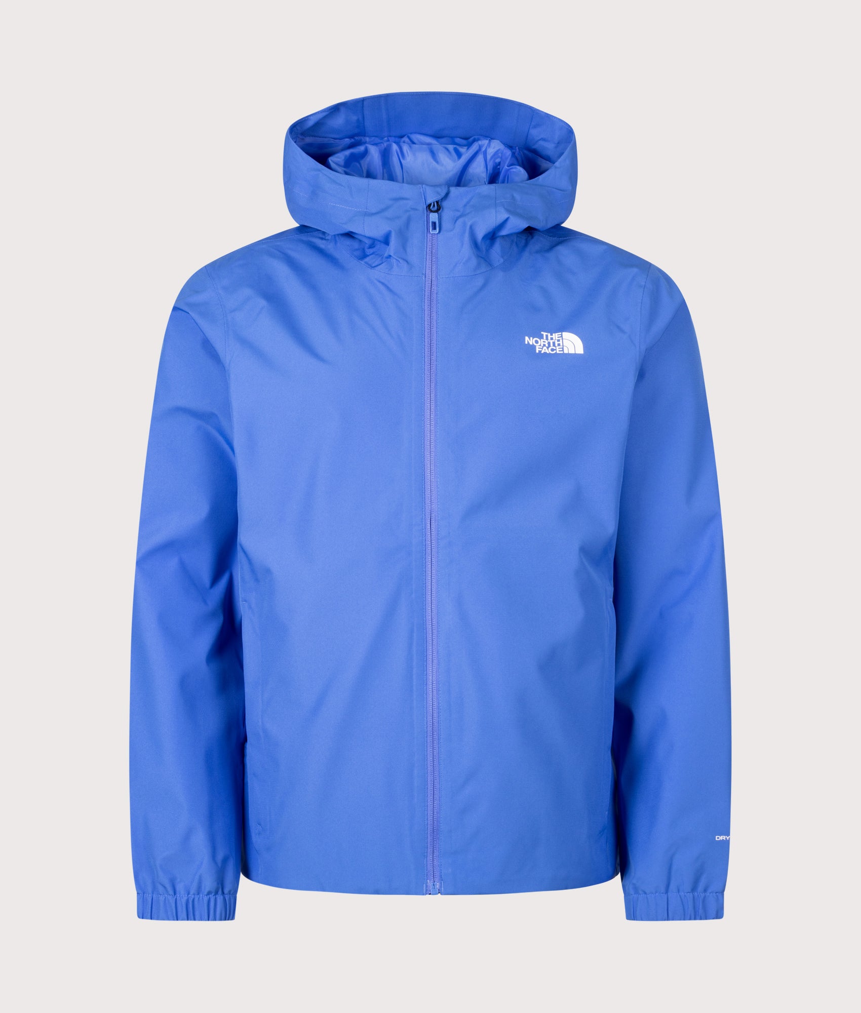 The North Face Regular Fit Quest DryVent™ Jacket in Active Blue at EQVVS Menswear. Front shot.