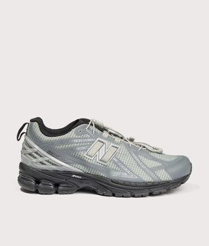 New Balance 19063R in Slate Grey with Black Cement at EQVVS Menswear. Side shot.