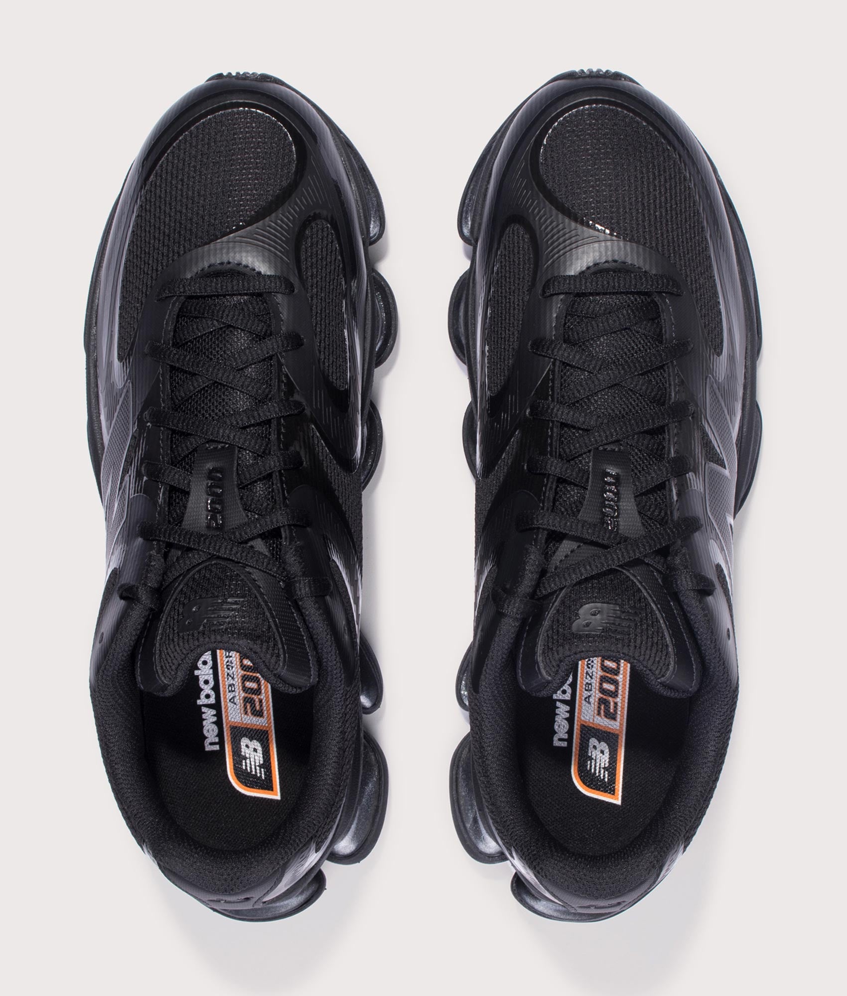 New Balance ABZORB 2000 in Black at EQVVS Menswear. Above shot.