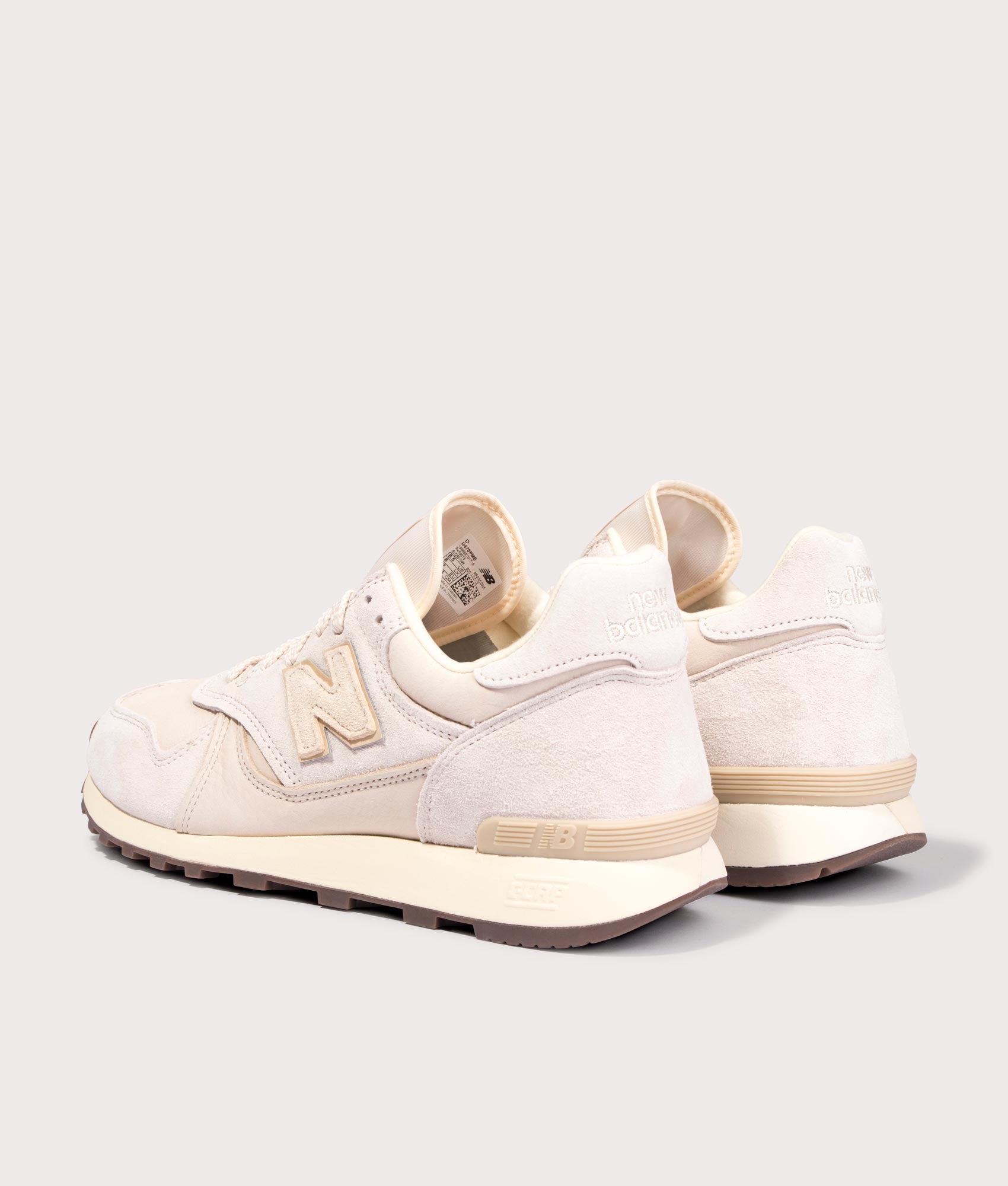 New Balance 475 in Bisque at EQVVS Menswear. Angled back shot. 