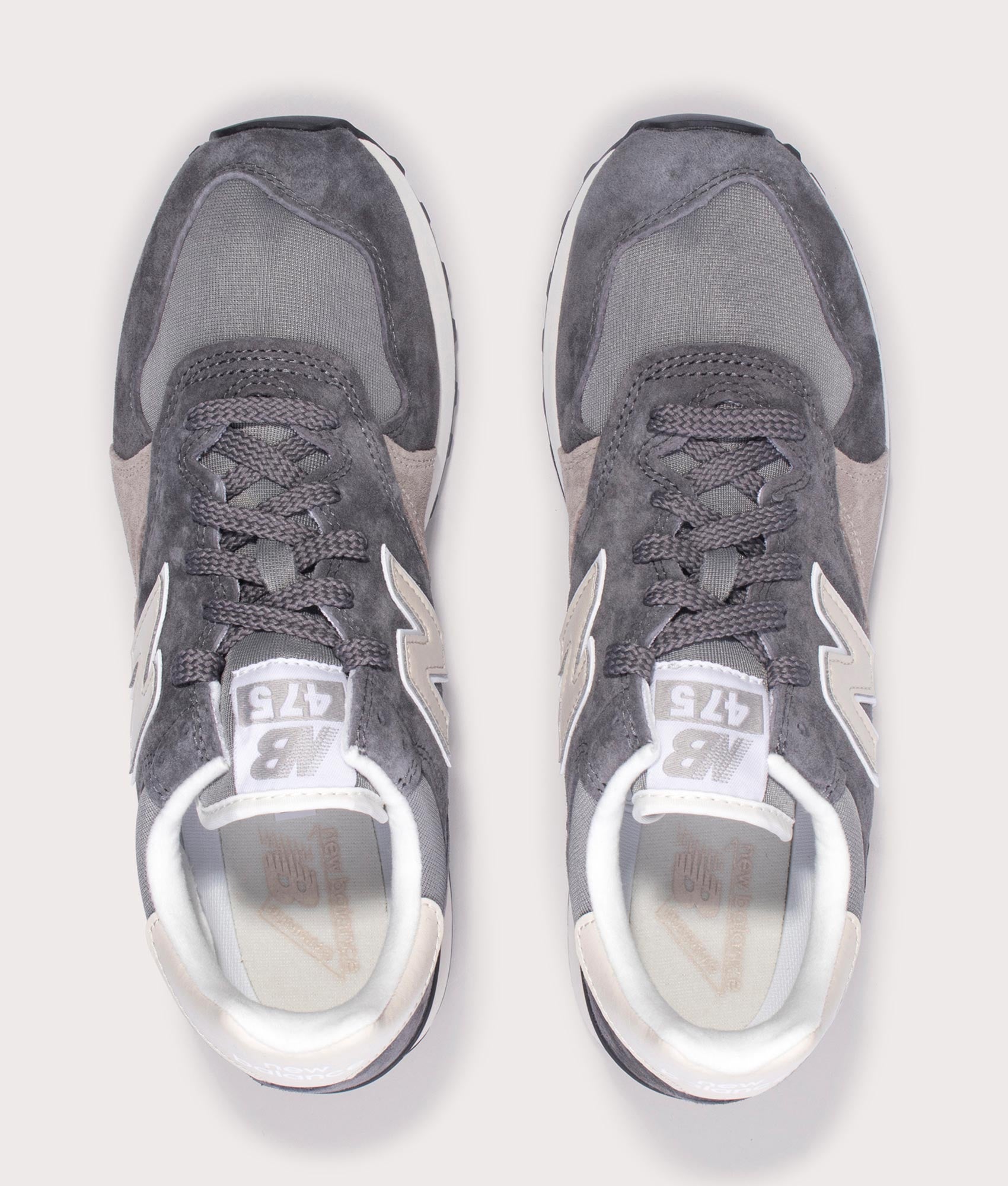 New Balance 475 in Castlerock at EQVVS Menswear. Above shot.